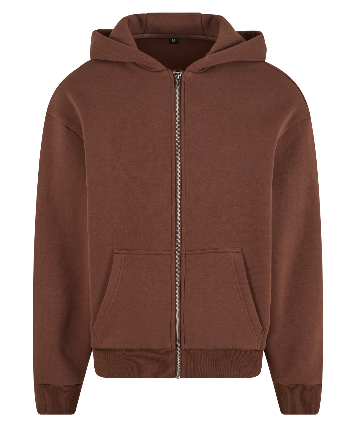 Fluffy zip hoodie - 4XL - Chocolate Brown