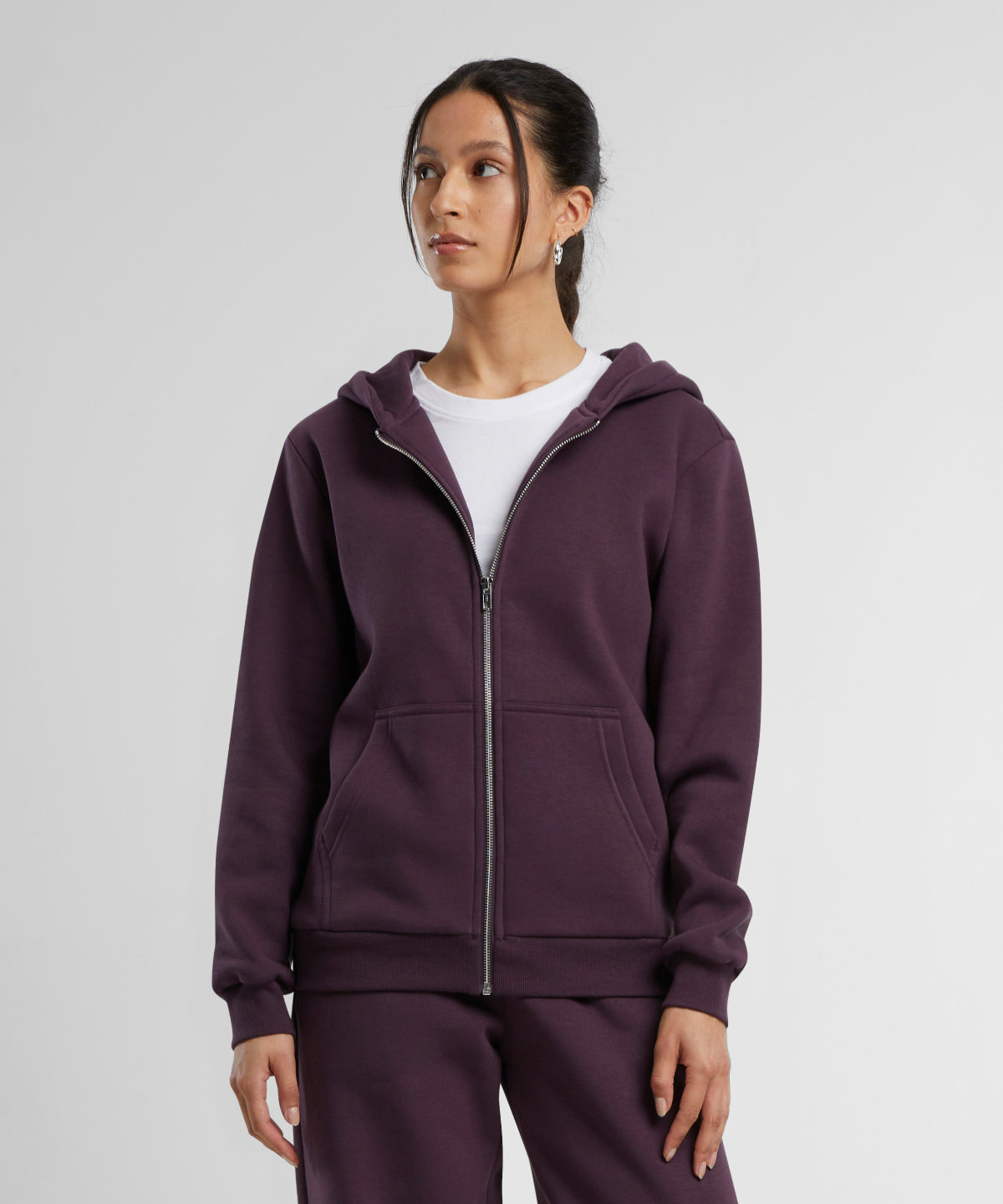 Women’s fluffy zip hoodie - 5XL - Black