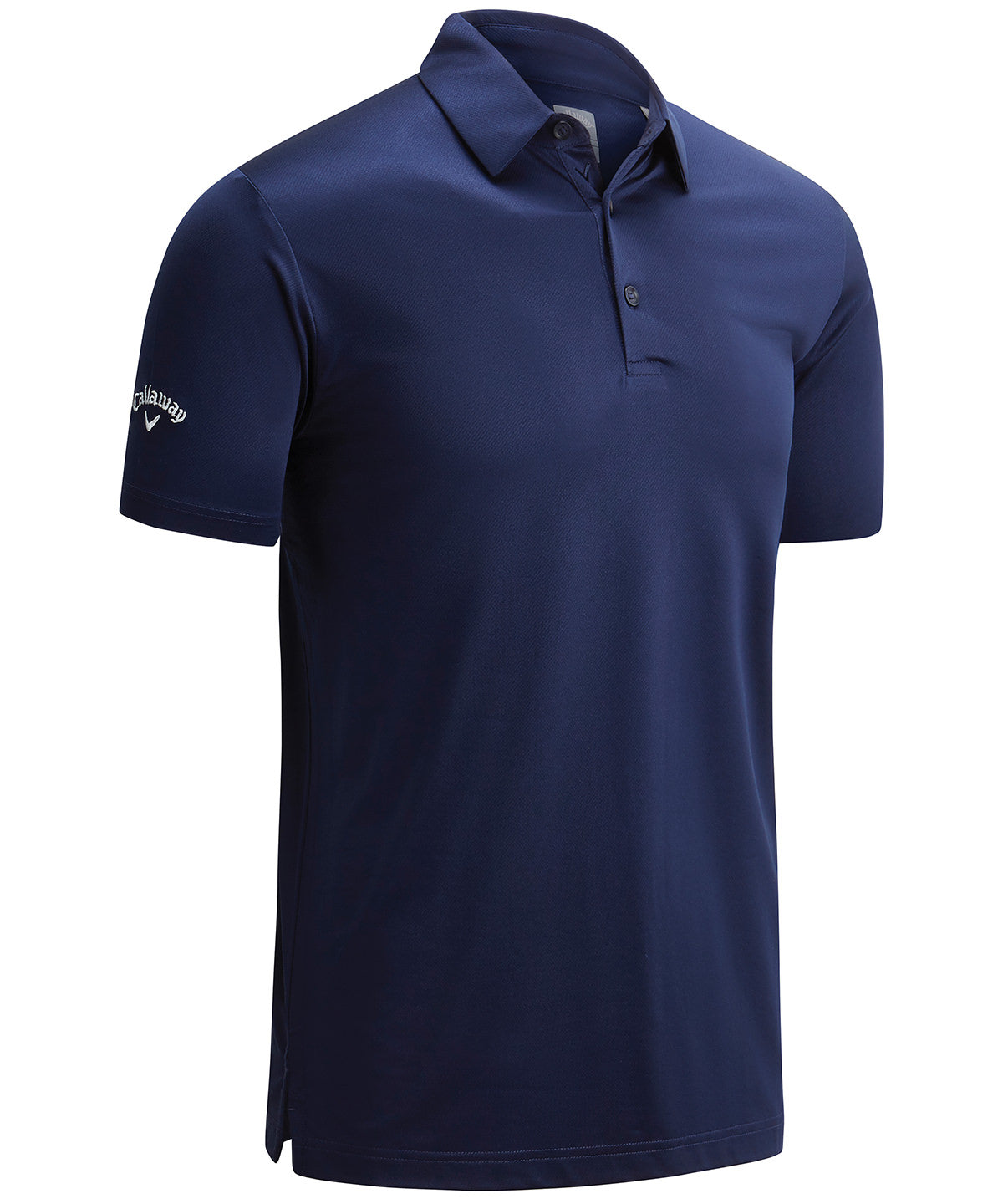 Swing Tech™ solid polo shirt with moisture-wicking performance and classic fit for active wear