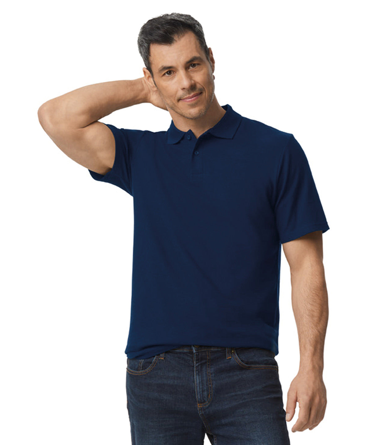 Softstyle™ adult double piqué polo shirt available in multiple sizes and colors