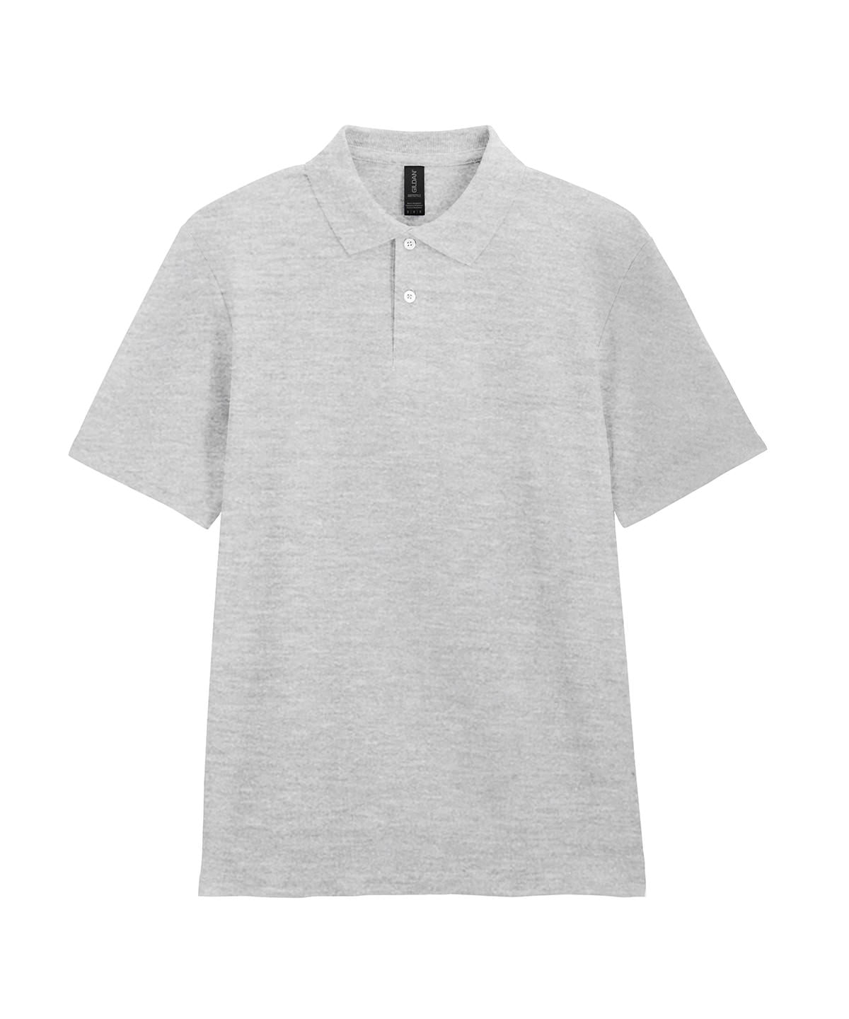 Softstyle™ adult double piqué polo shirt available in multiple sizes and colors