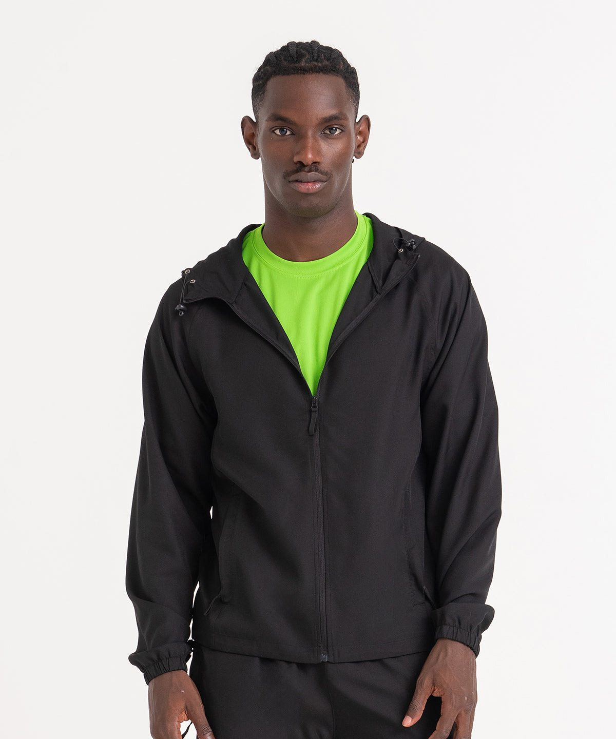 Active Track Jacket in Jet Black for All Sizes