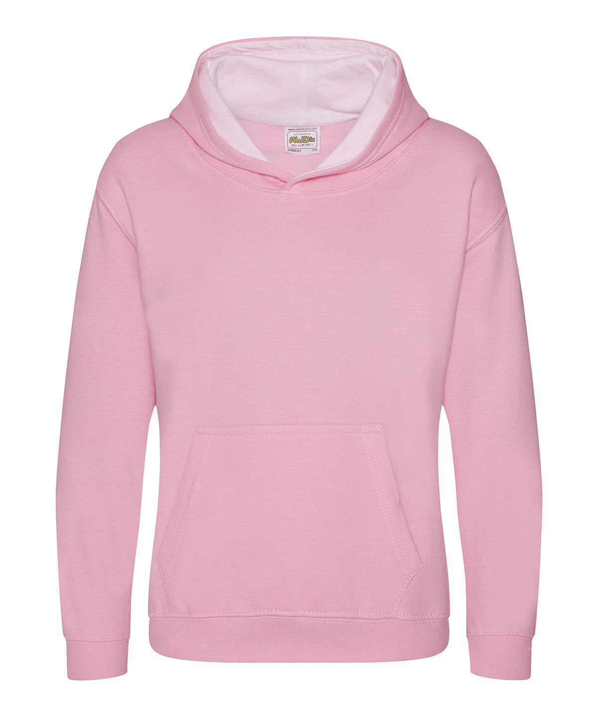 Kids varsity hoodie - 9/11 Years - Baby Pink/Arctic White