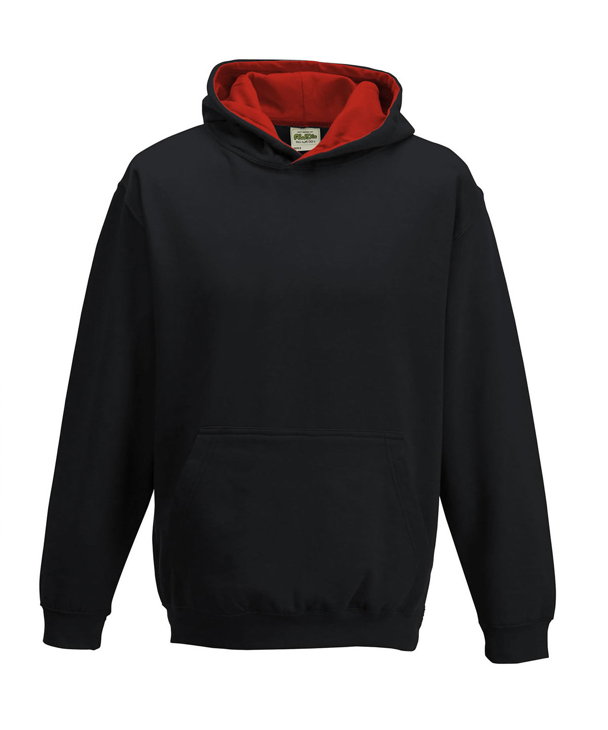 Kids varsity hoodie - 3/4 Years - Jet Black/Fire Red