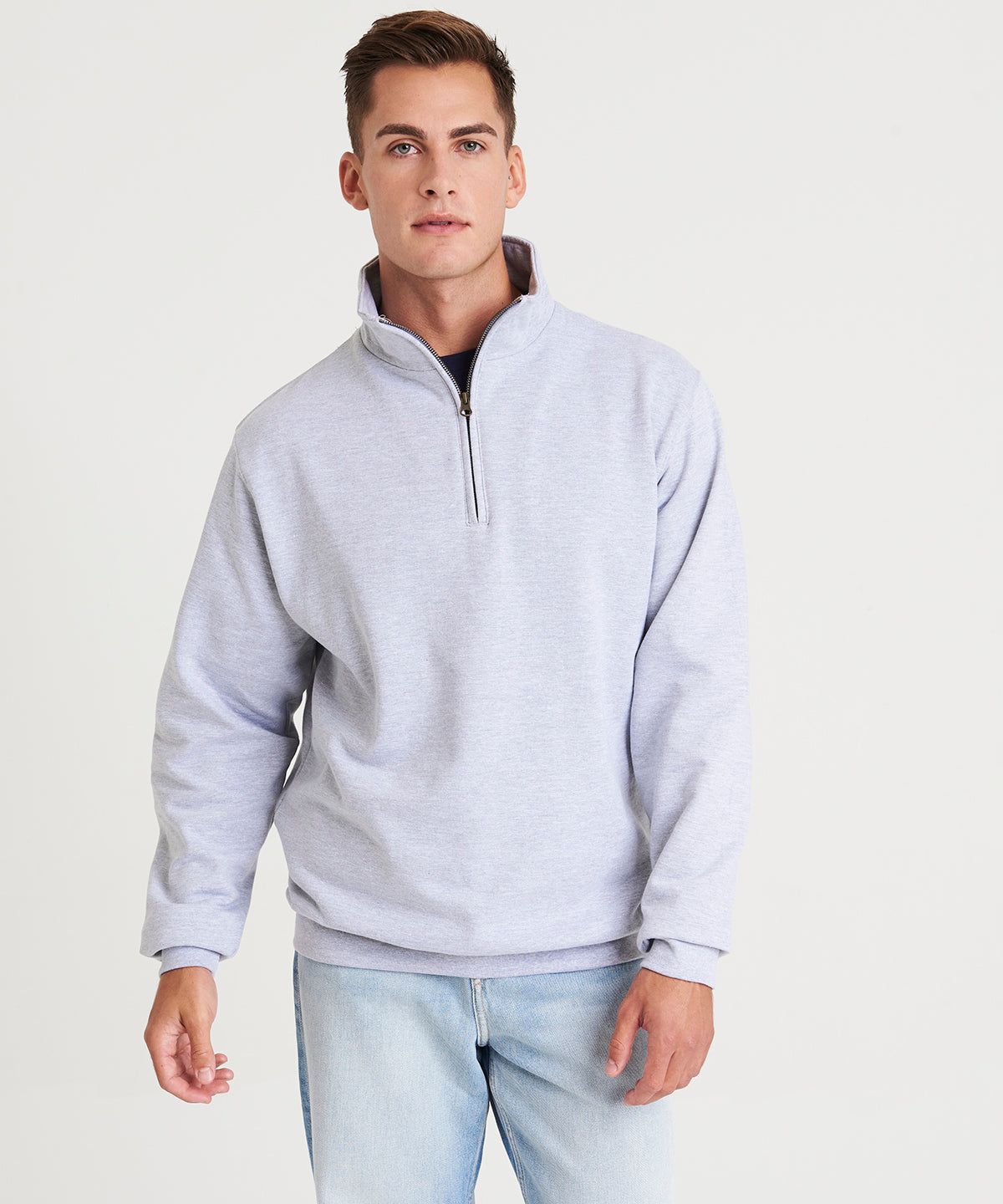 Sophomore ¼ zip sweatshirt — classic quarter-zip pullover in premium cotton blend