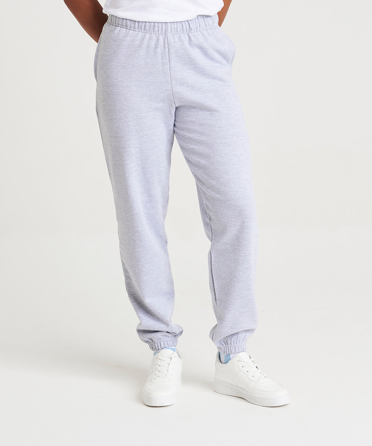 College cuffed sweatpants — classic midweight fleece joggers with elastic cuff