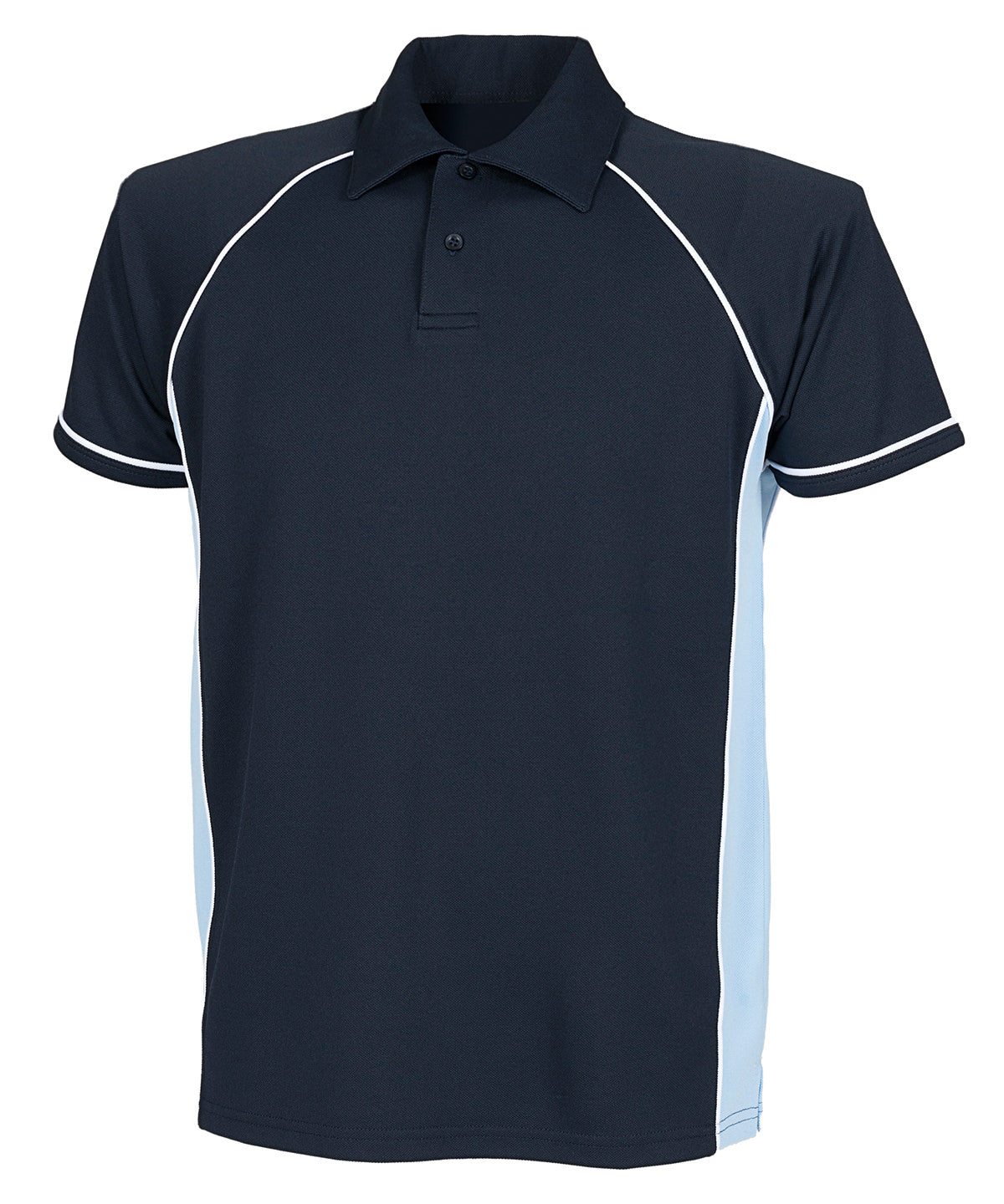 Piped performance polo - breathable moisture-wicking polo shirt for work and sport