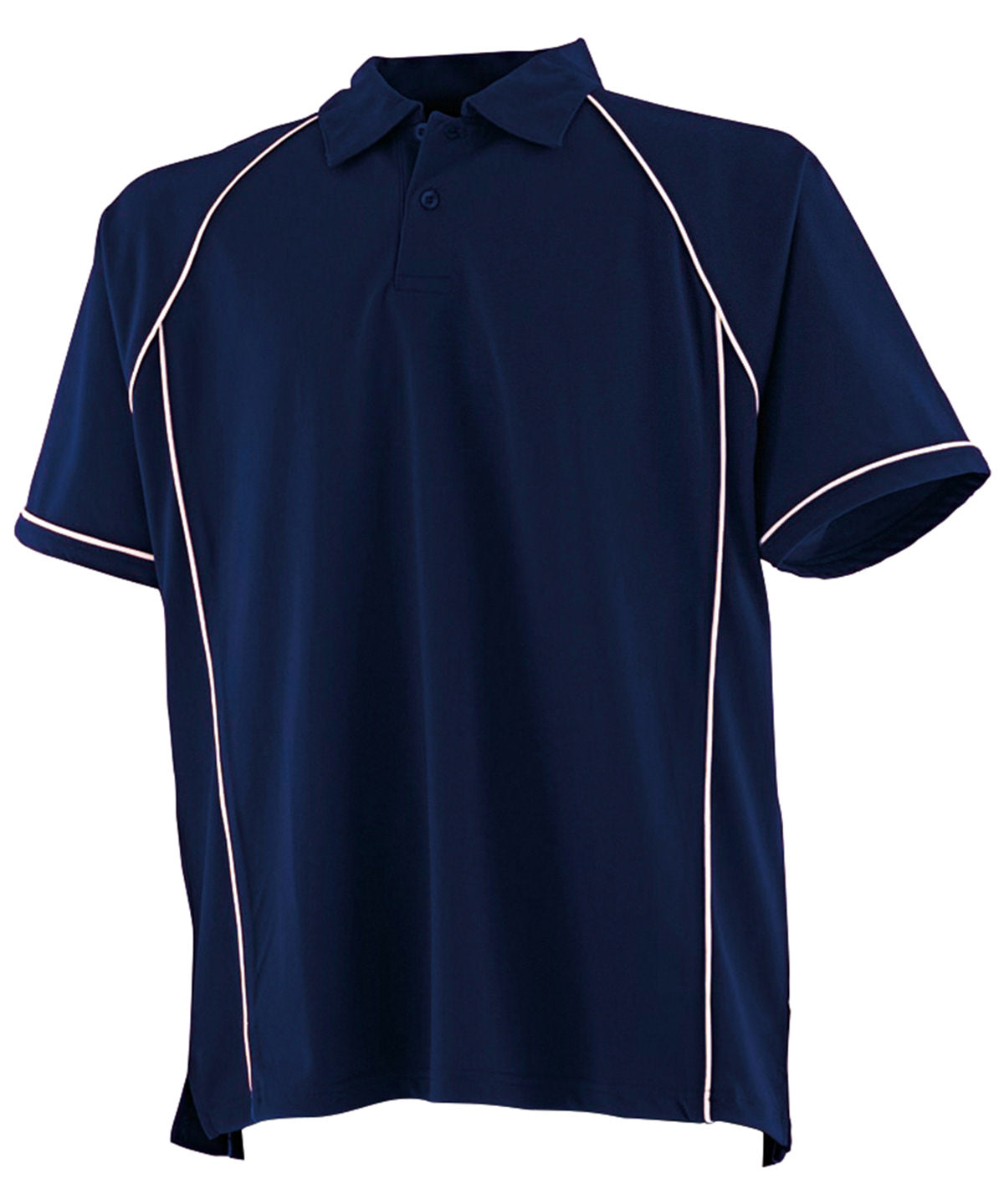 Piped performance polo - breathable moisture-wicking polo shirt for work and sport