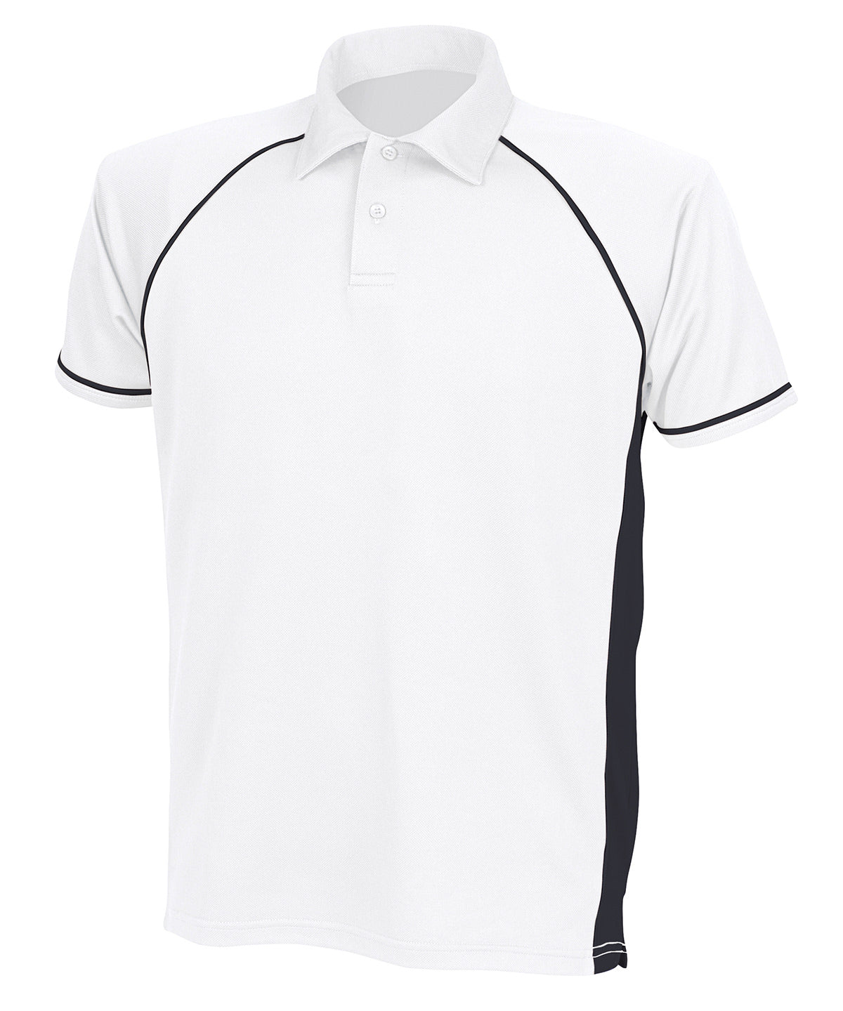 Piped performance polo - breathable moisture-wicking polo shirt for work and sport