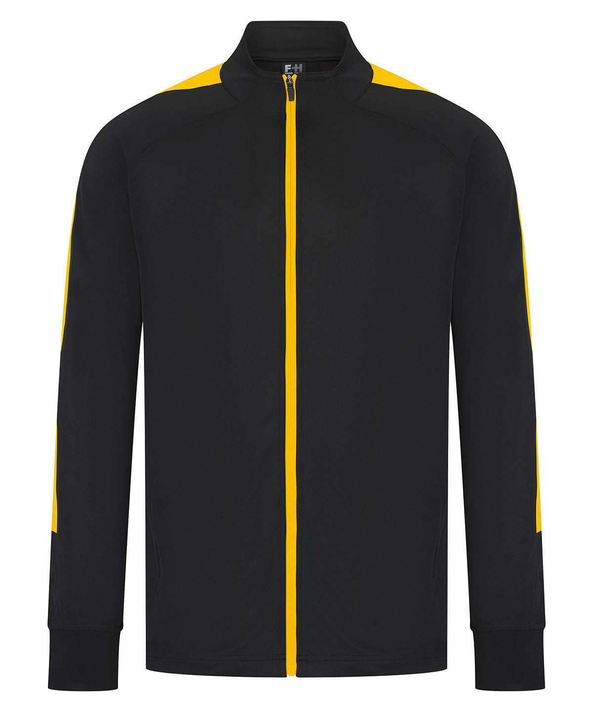 Knitted tracksuit top - XXS - Black/Gold*