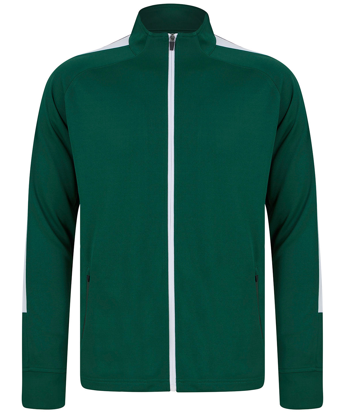 Knitted tracksuit top - XL - Bottle/White