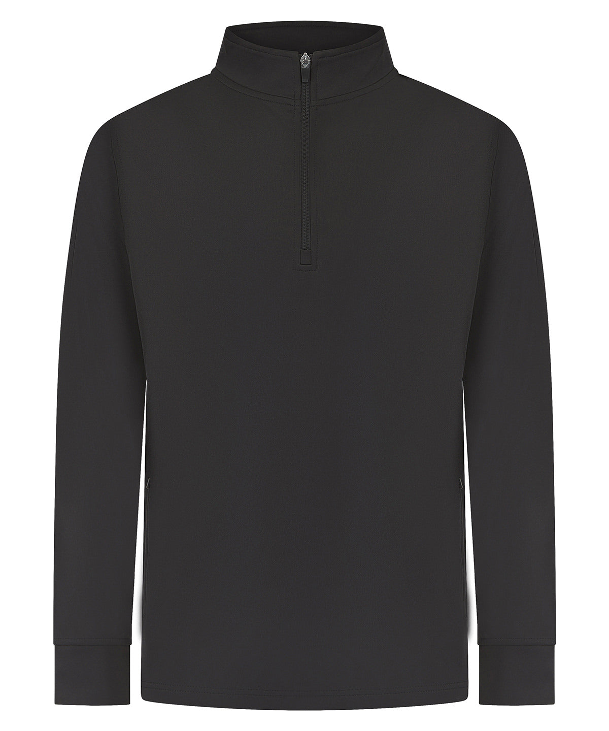 ¼-Tracksuit top - S - Black