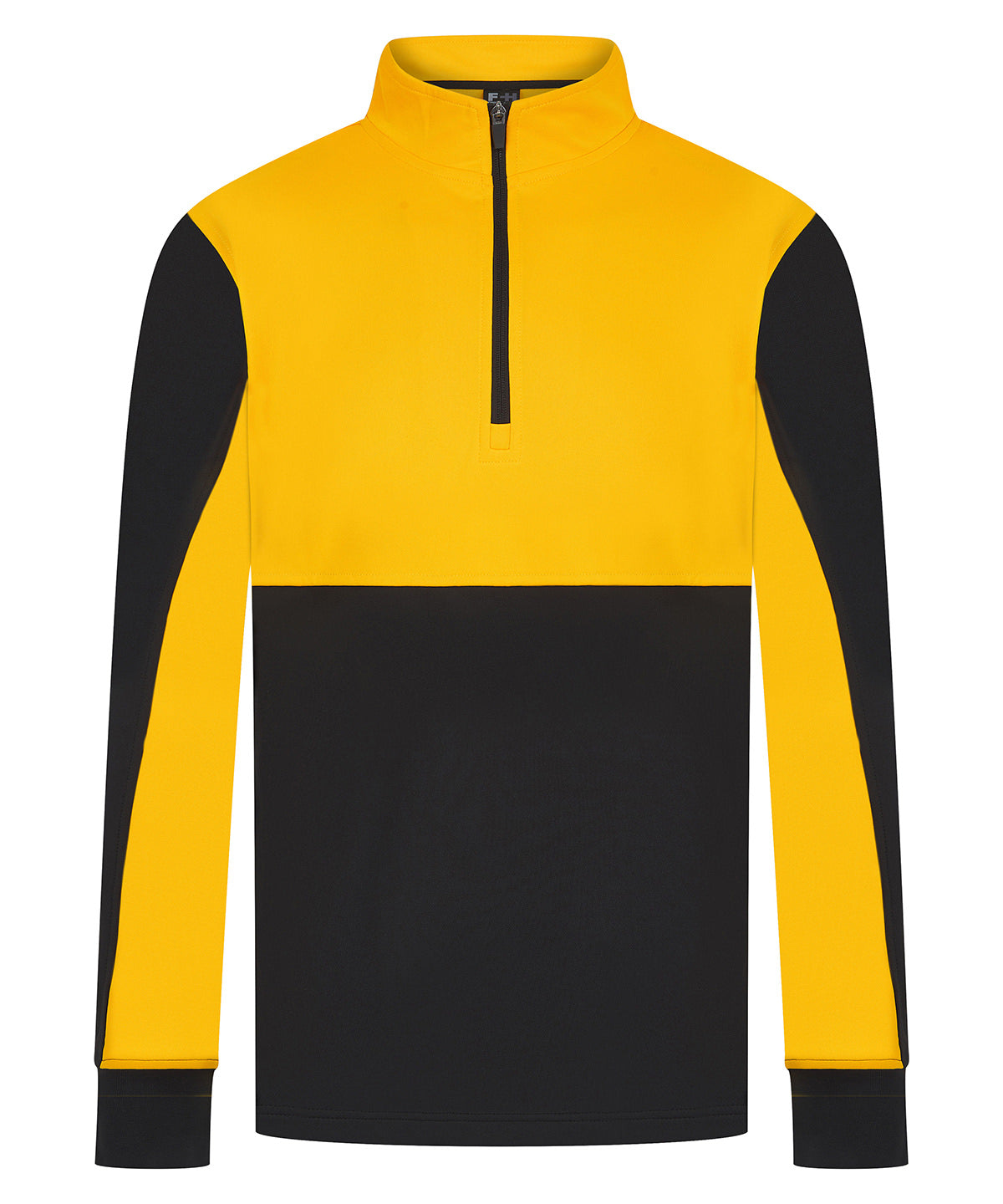¼-Tracksuit top - L - Black/Gold