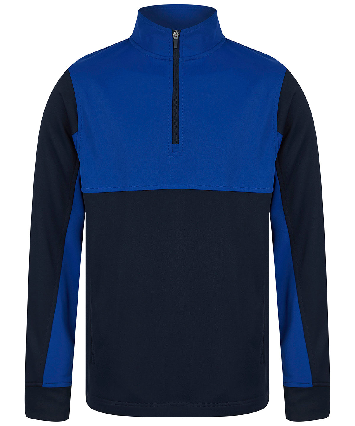 ¼-Tracksuit top - L - Navy/Royal