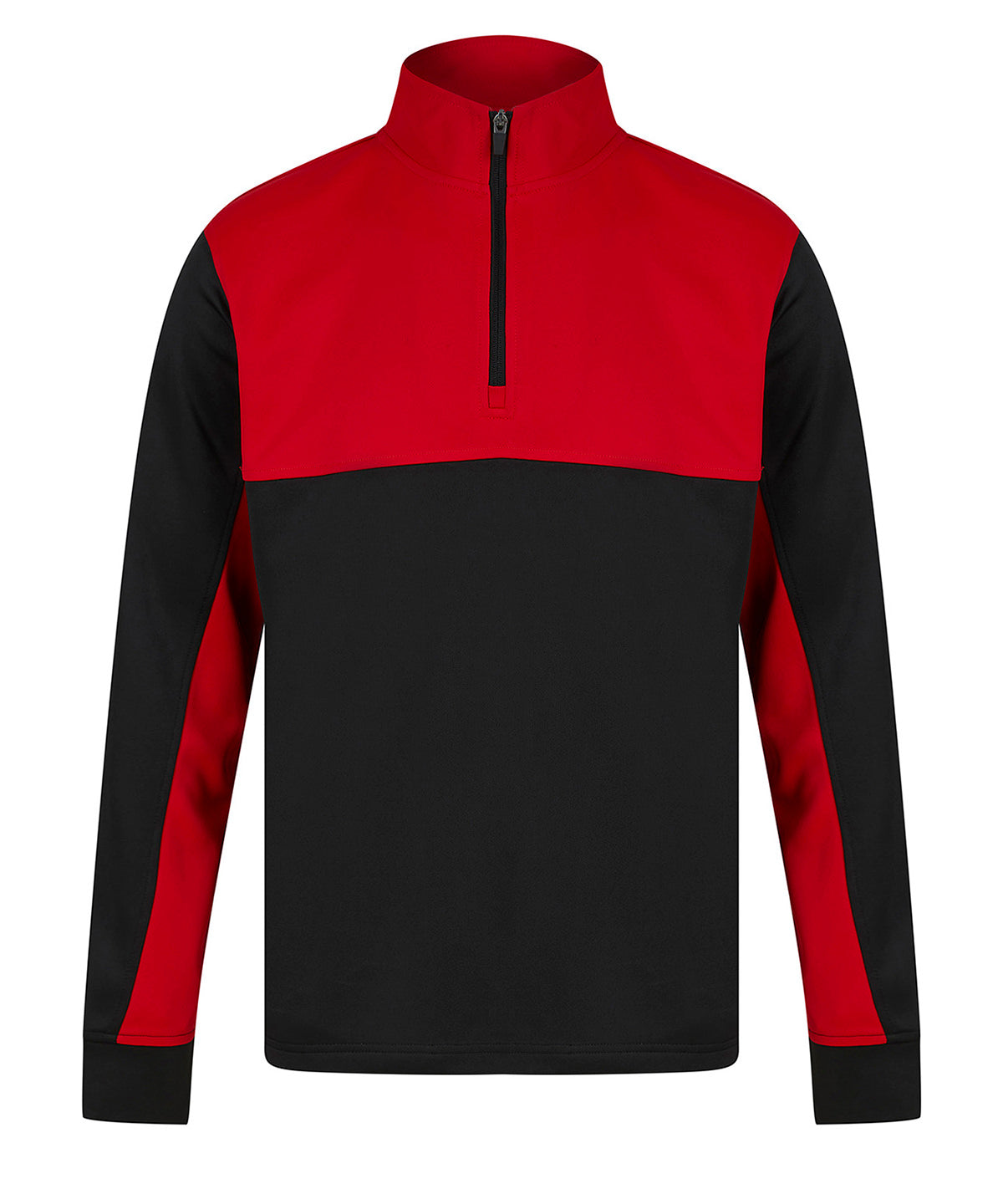 Kids ¼-tracksuit top - 9/10 Years - Black/Red
