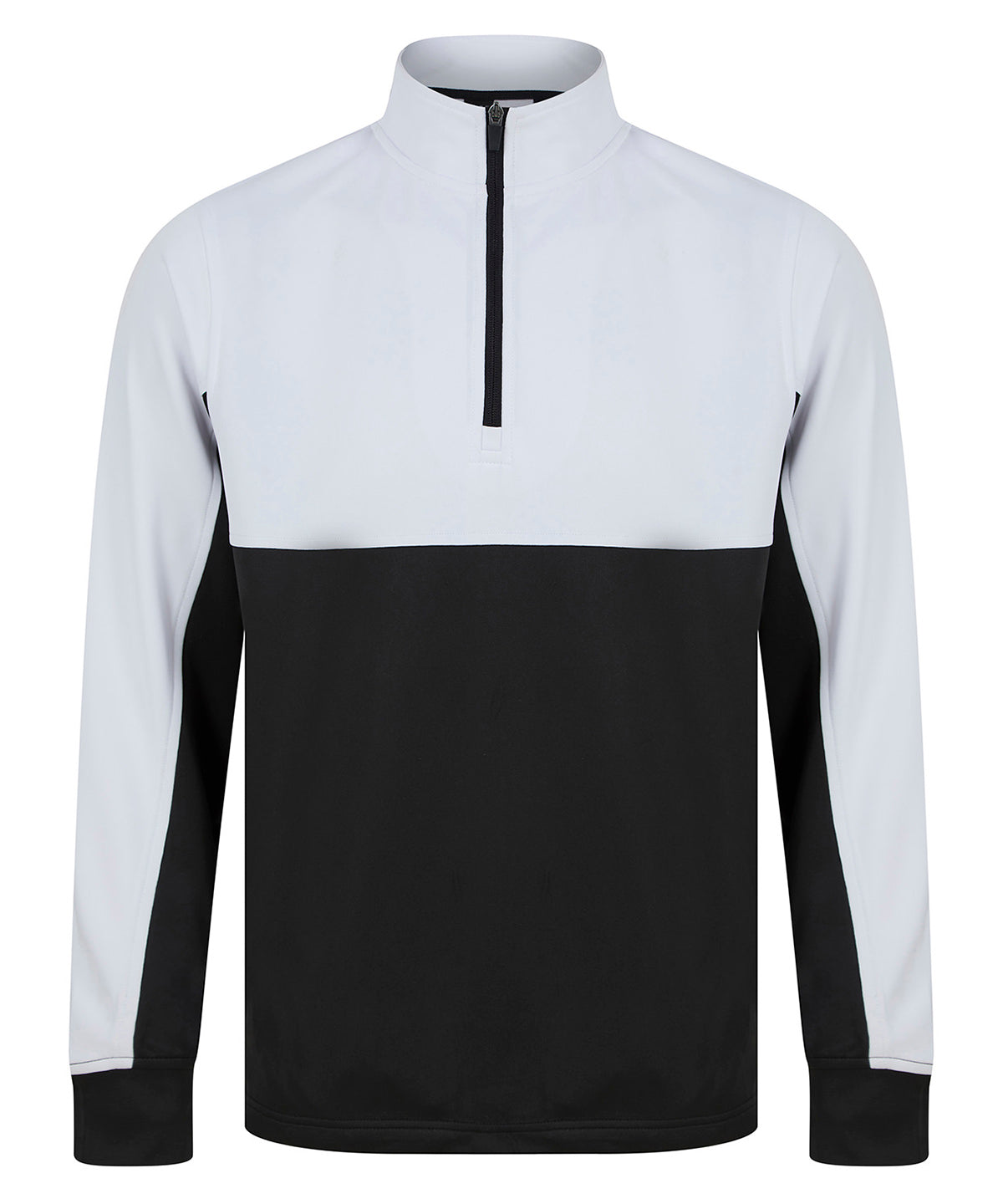 Kids ¼-tracksuit top - 9/10 Years - Black/White