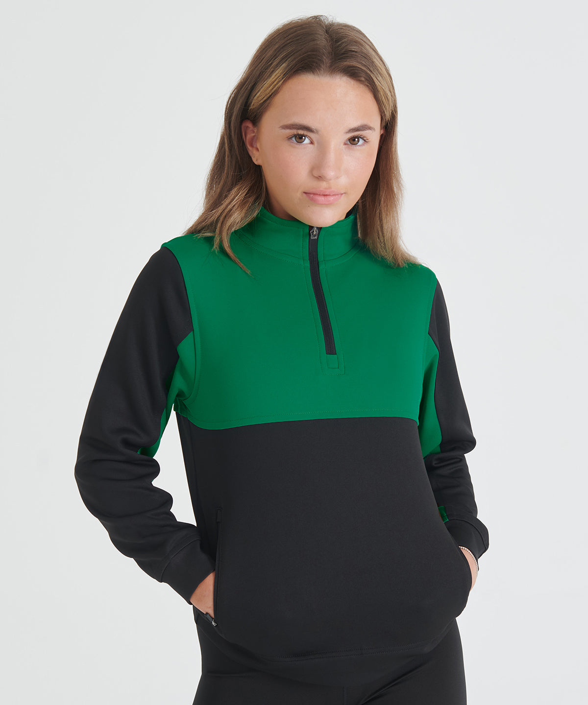 Kids ¼-tracksuit top - 3/4 Years - Black/Gold