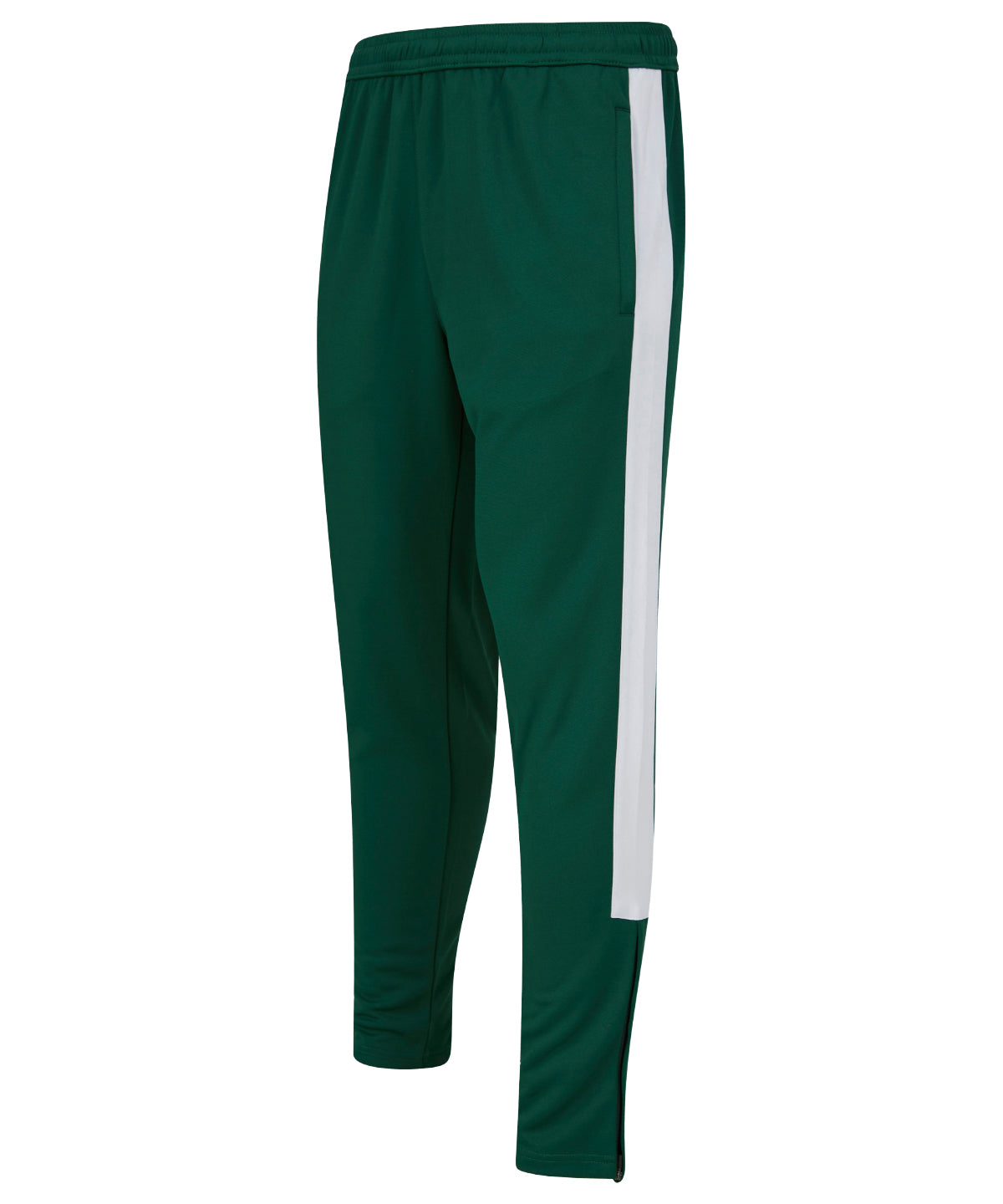 Knitted tracksuit pants - M - Bottle/White