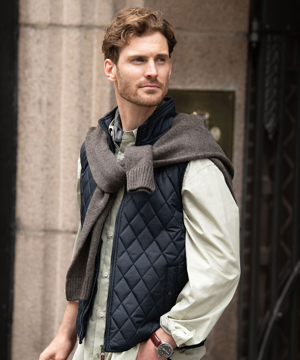 Camden – diamond quilted gilet, classic lightweight insulated layering vest