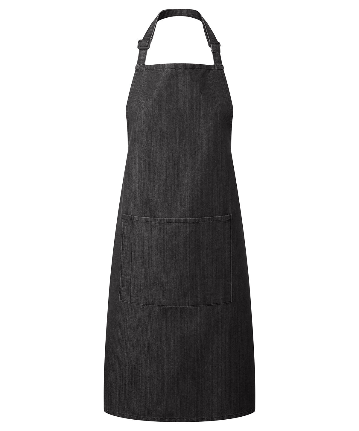Colours bib apron with pocket - One size - Black Denim
