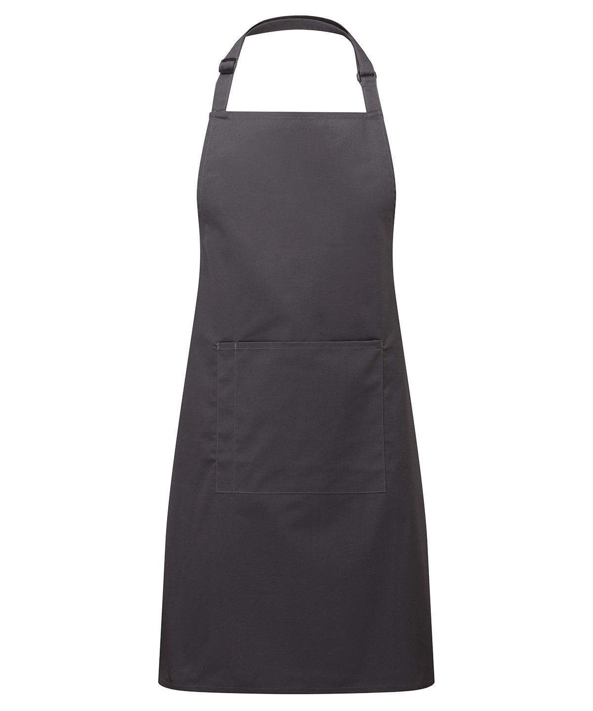 Colours bib apron with pocket - One size - Charcoal