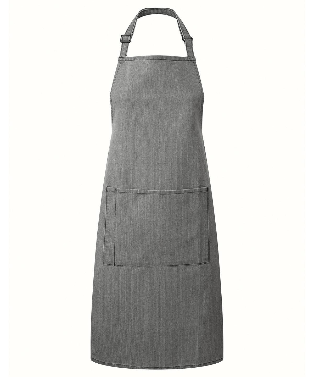 Colours bib apron with pocket - One size - Grey Denim