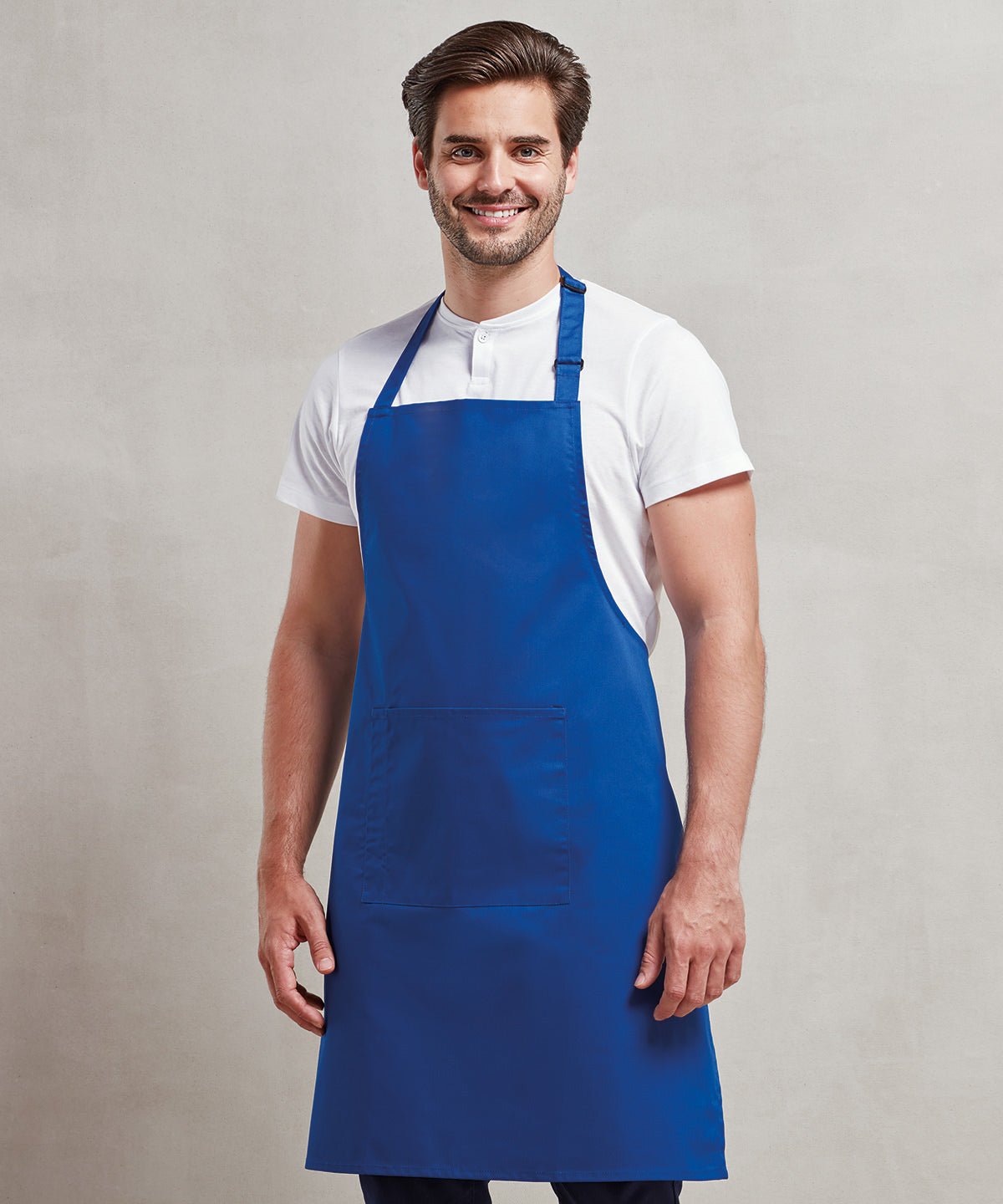 Colours bib apron with pocket - One size - Durable cotton blend kitchen and catering apron