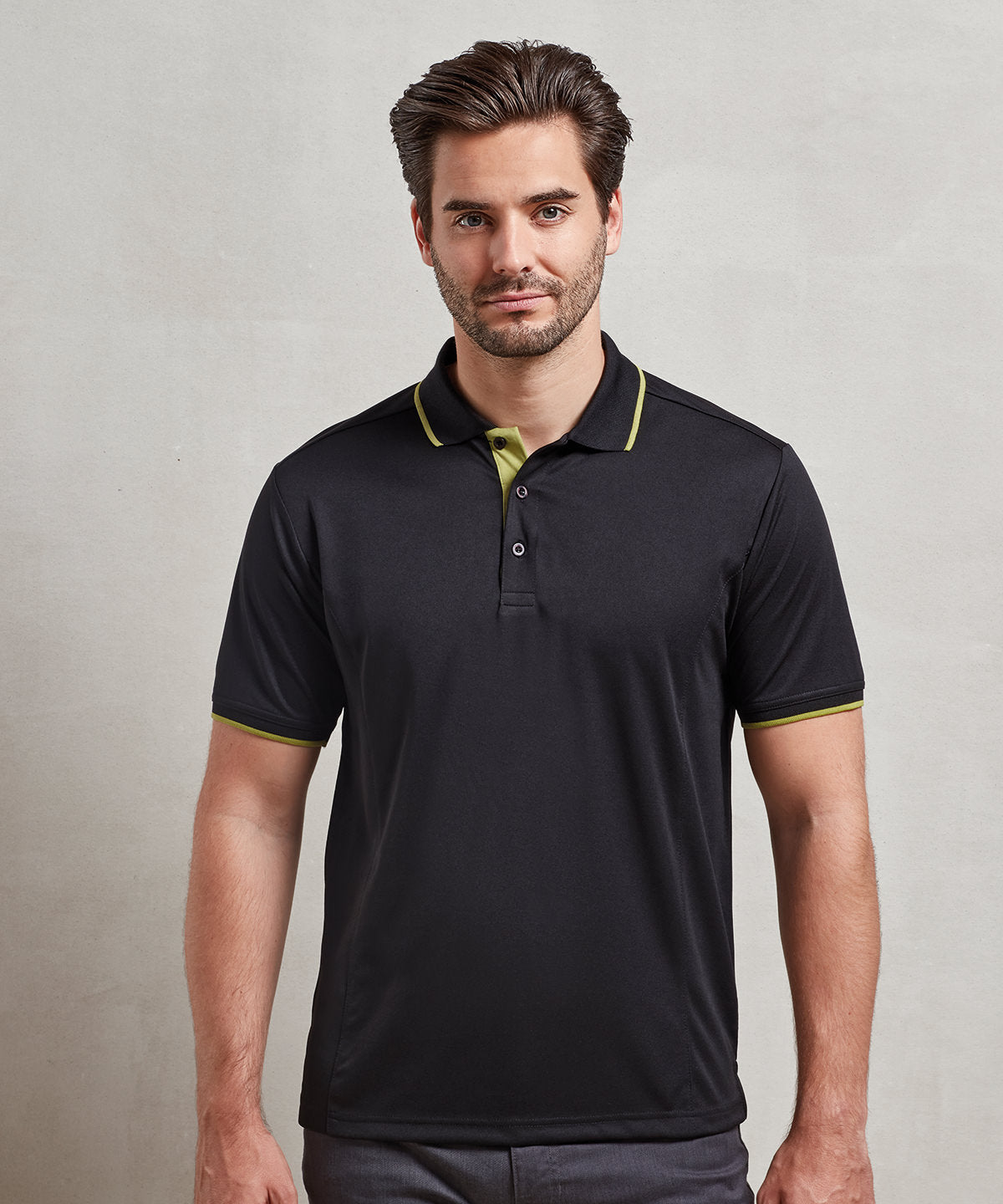 Contrast Coolchecker® Polo Shirt with Contrast Detailing in Various Sizes and Colors