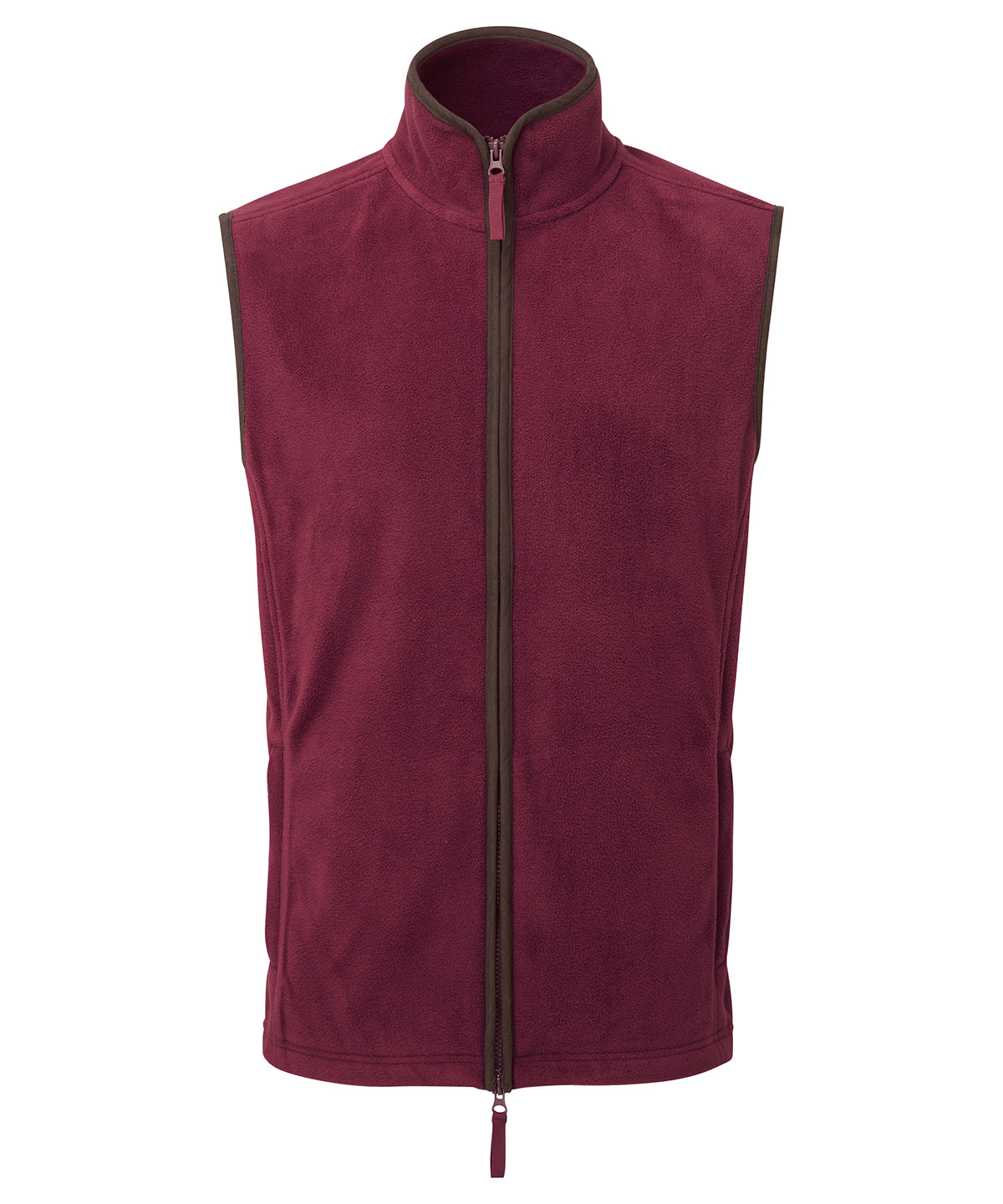 Artisan fleece gilet with contrast detailing in classic and rich tones