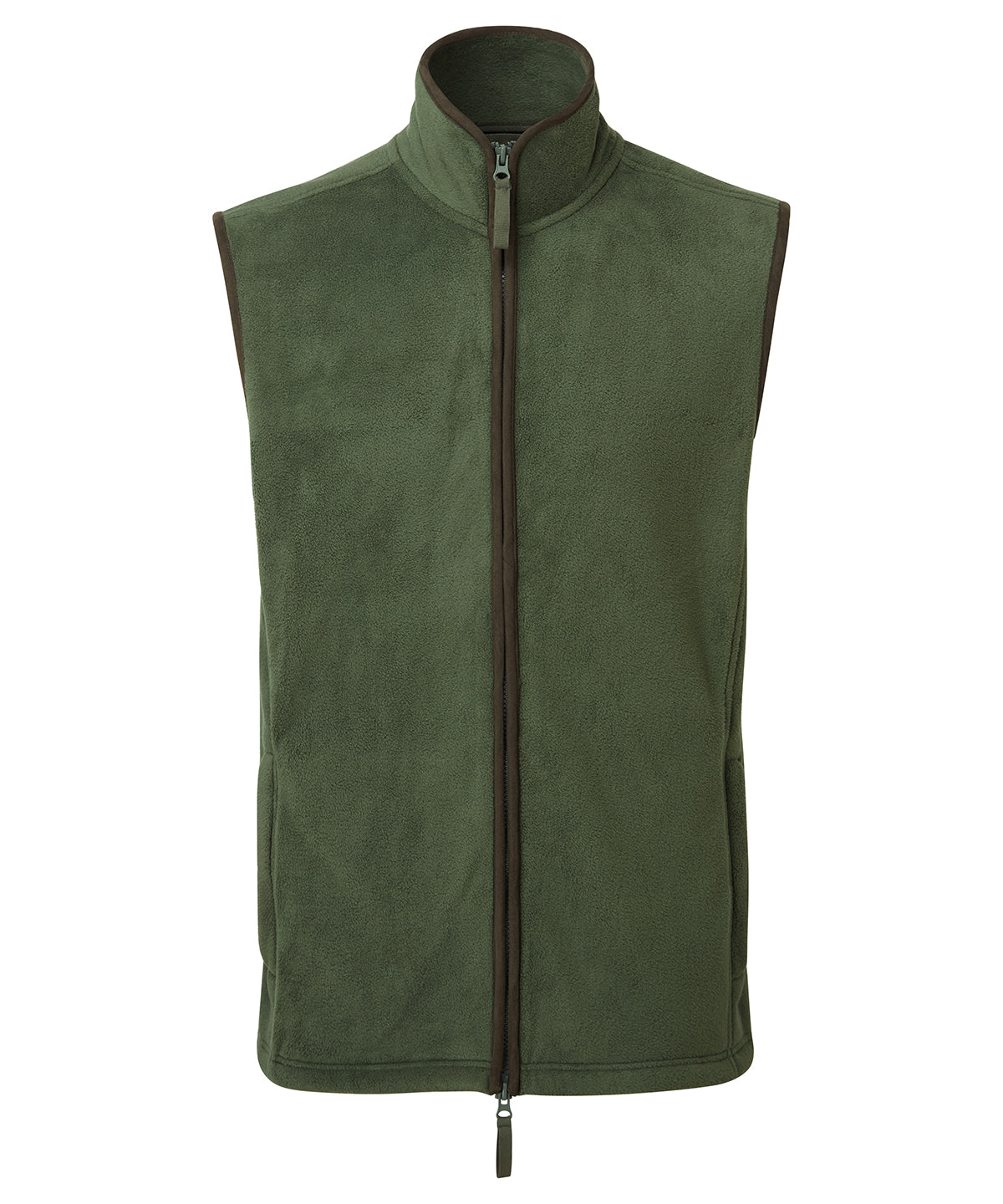 Artisan fleece gilet with contrast detailing in classic and rich tones