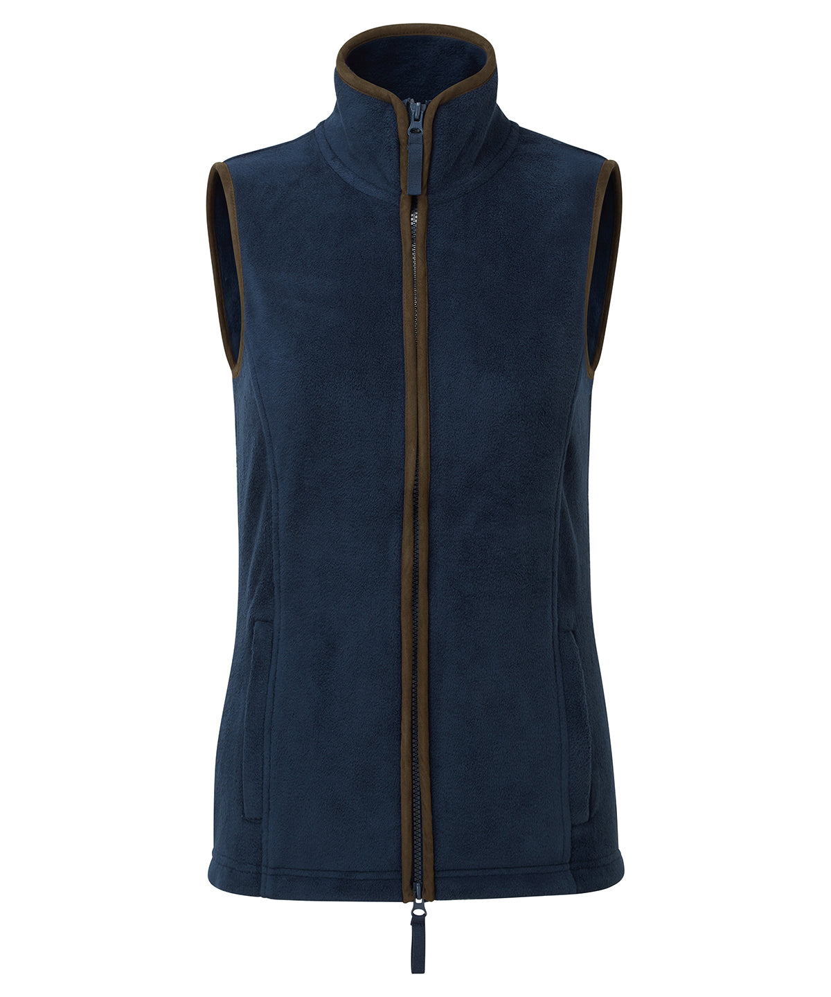 Women’s Artisan Fleece Gilet with Classic Two-Tone Design and Cozy Warmth
