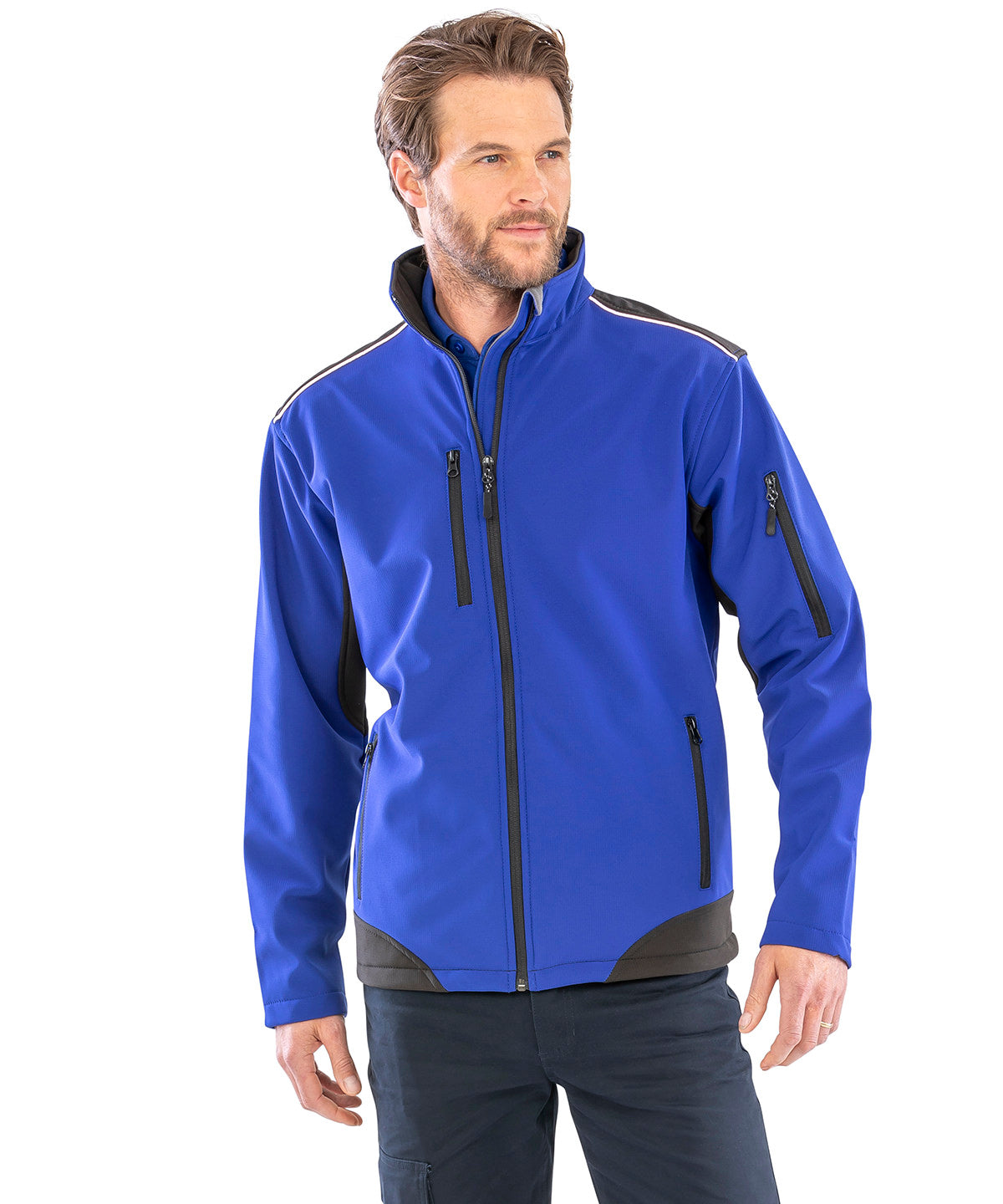 Ripstop Softshell Workwear Jacket Durable Lightweight Protective Outerwear