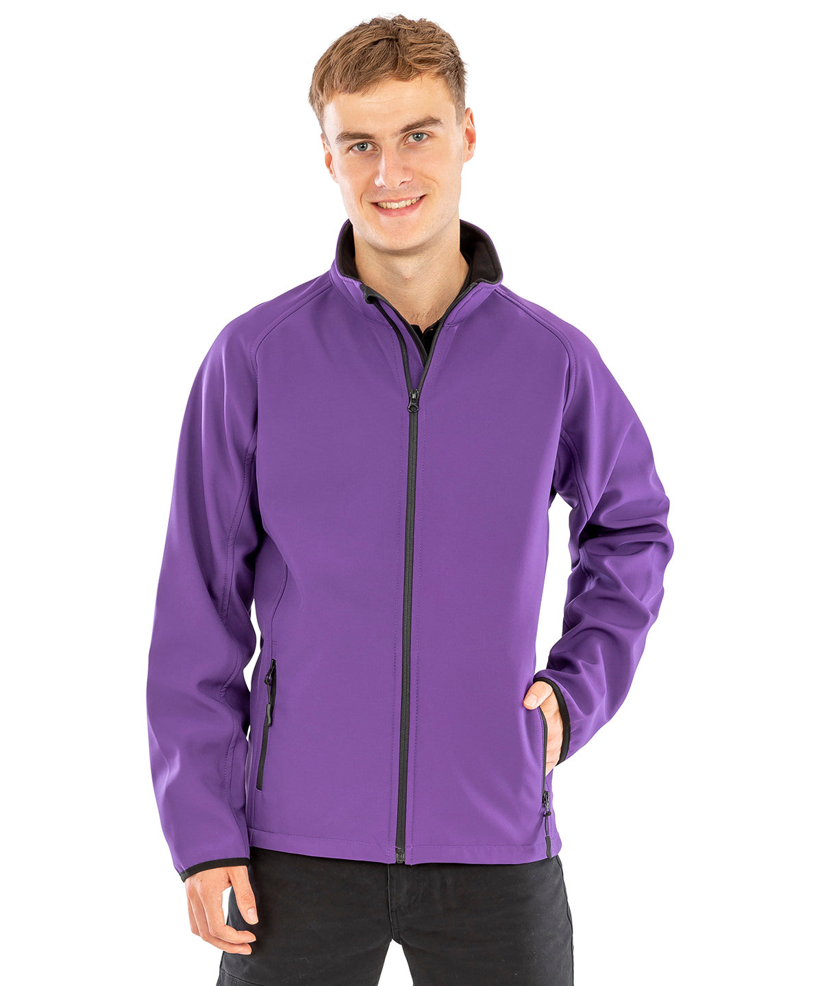 Core printable softshell jacket available in multiple sizes and color combinations