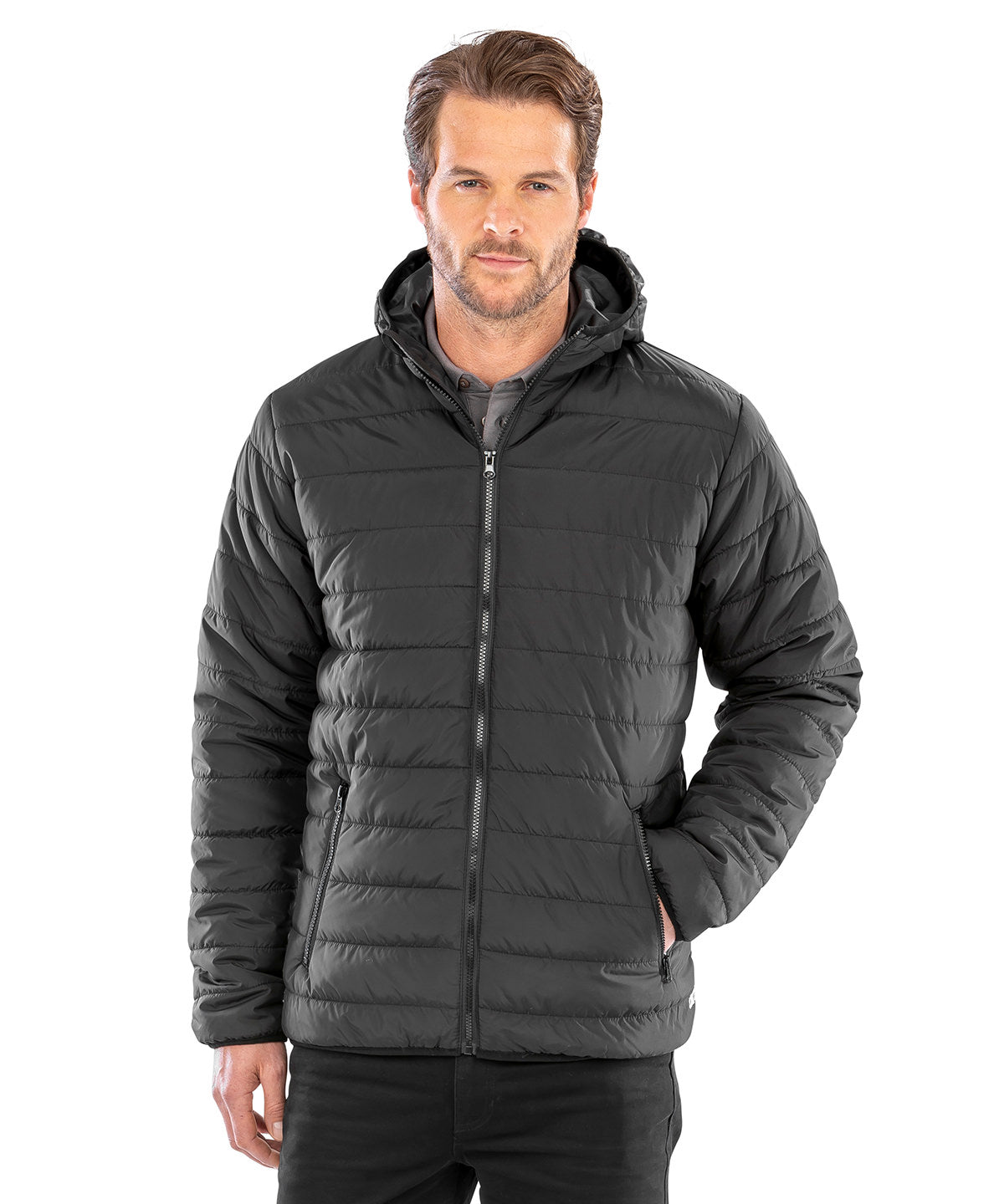Soft padded jacket available in multiple sizes and color combinations for versatile wear