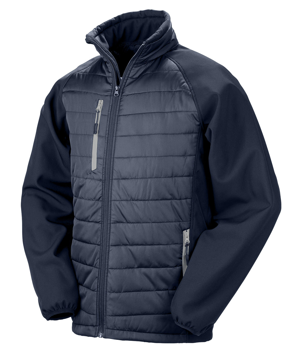 Compass padded softshell jacket with soft insulation for outdoor and workwear use