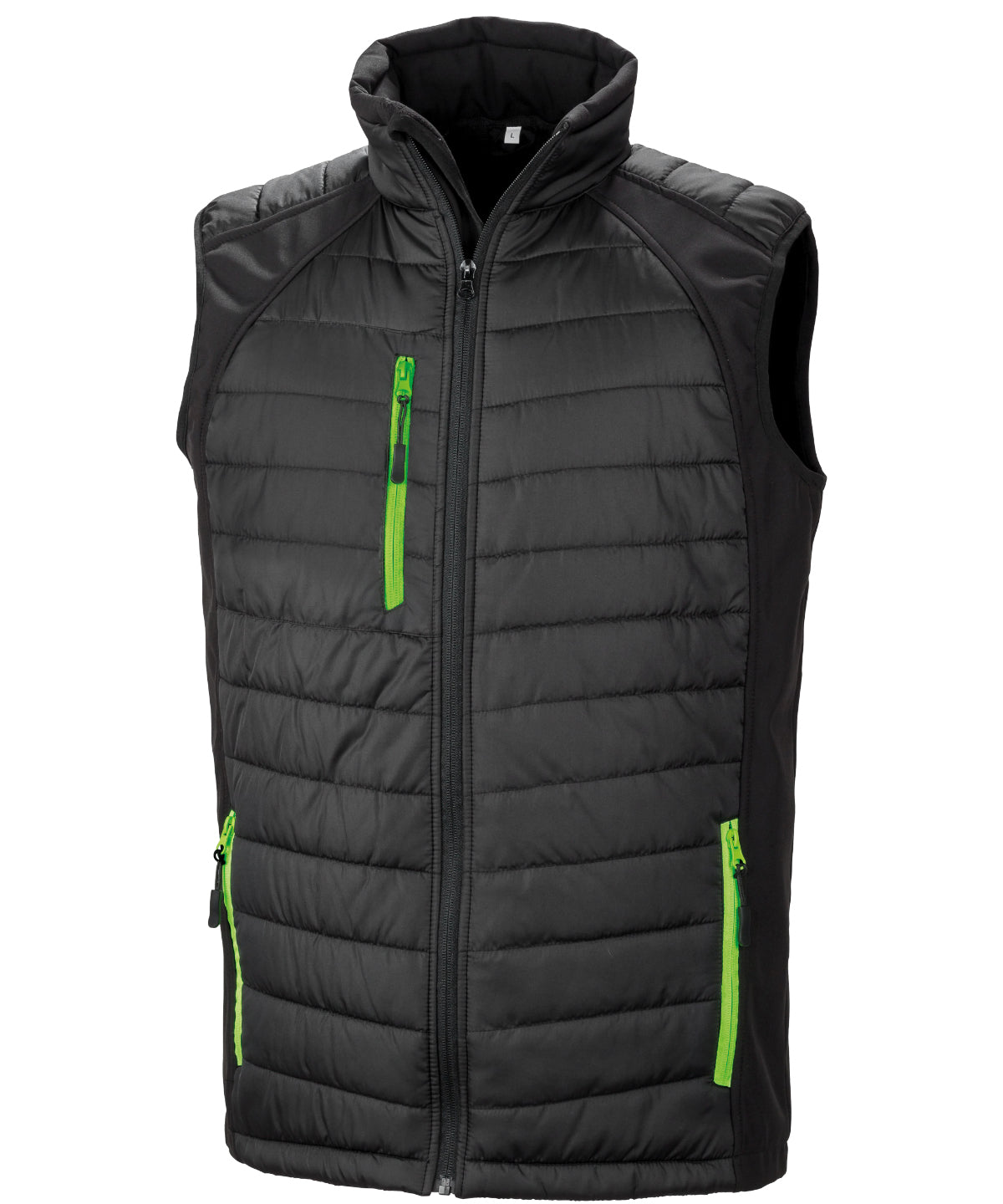 Compass padded softshell gilet with soft insulation and durable water-resistant finish for outdoor wear