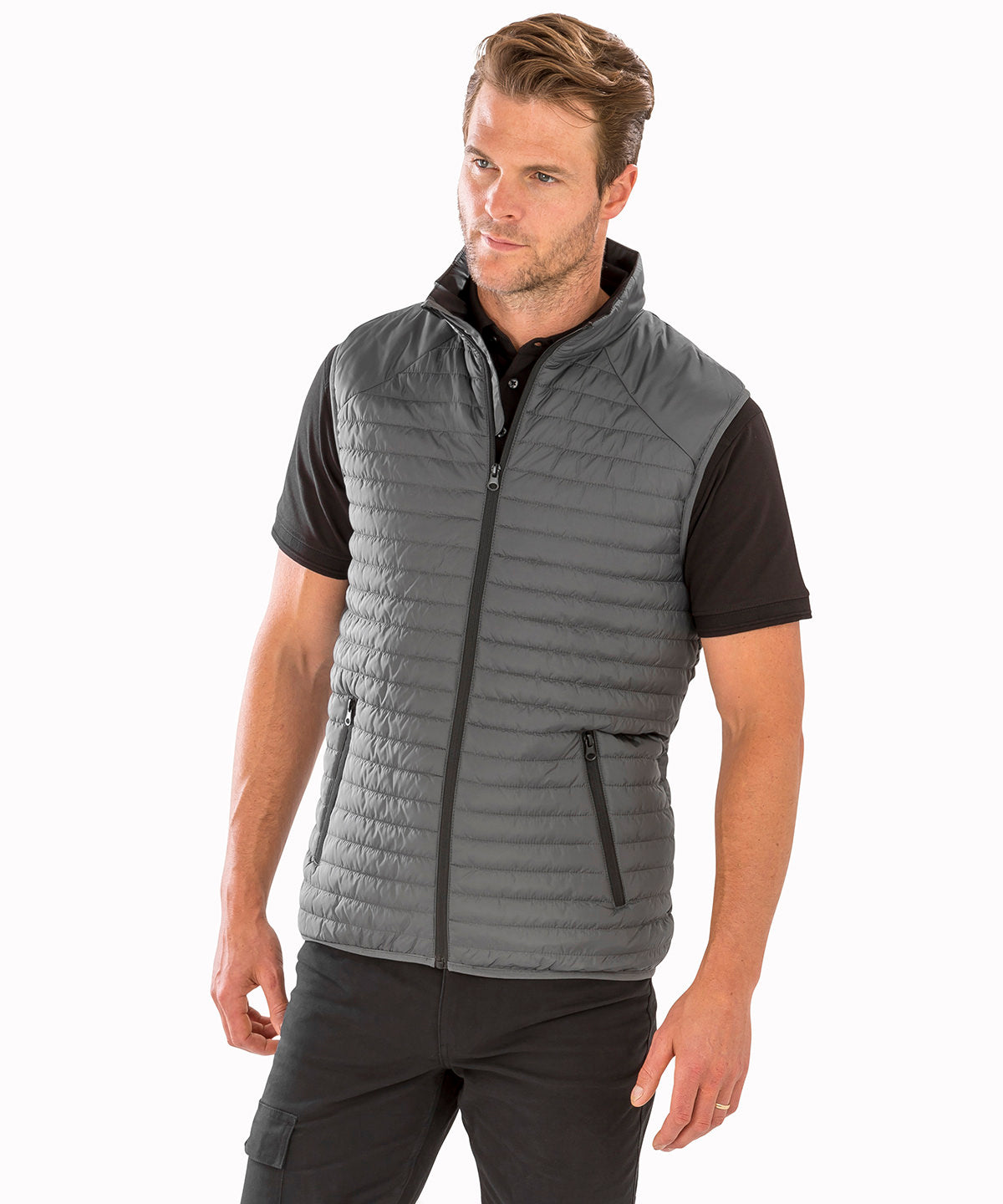 Thermoquilt gilet insulated vest for outdoor warmth and comfort in multiple sizes and color options