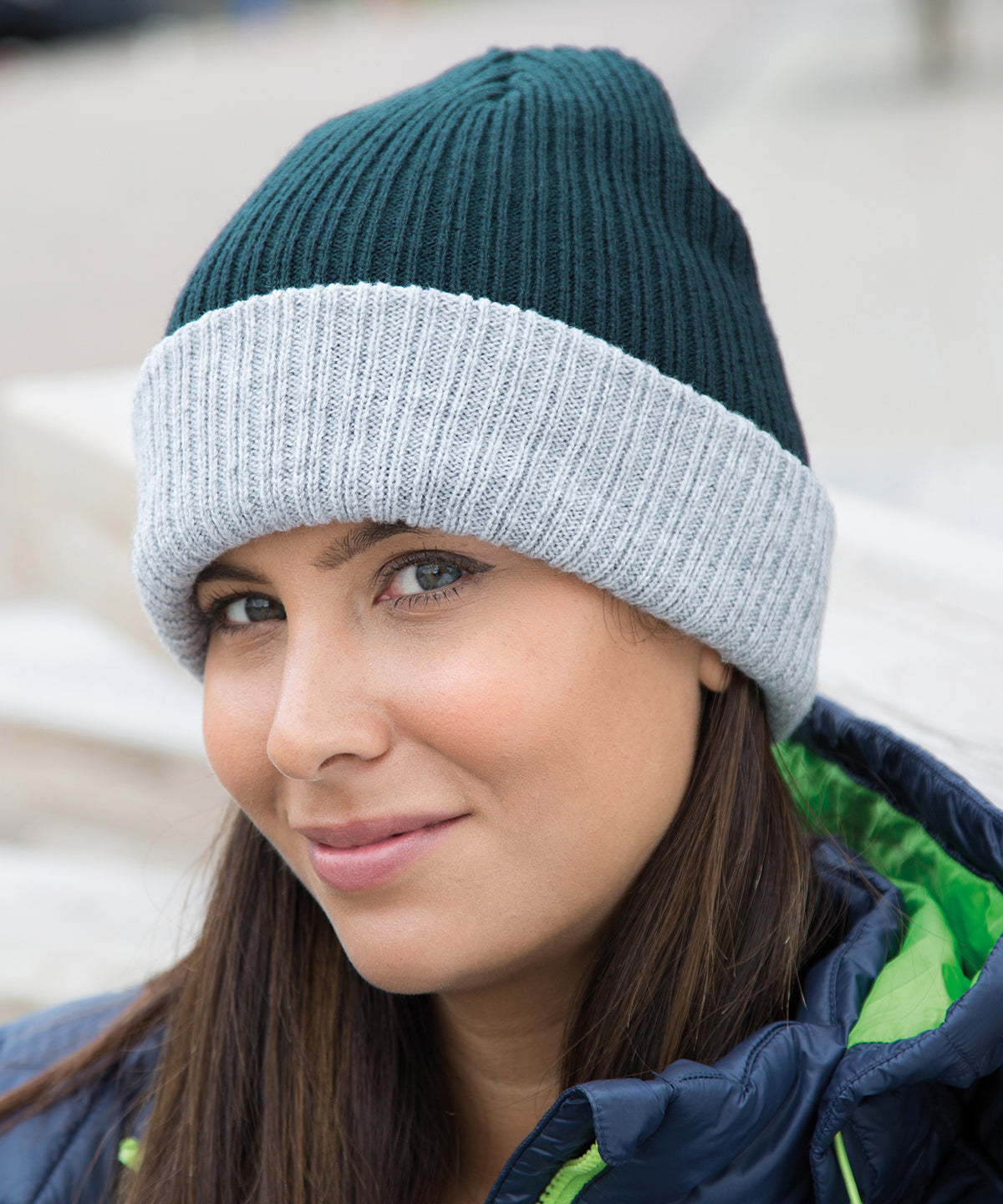 Double-layer knitted hat - One size - Warm and stylish winter accessory