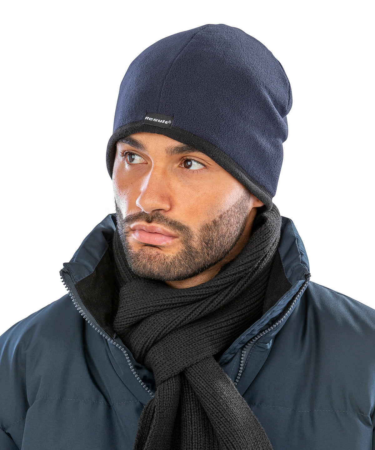 Reversible Microfleece Bob Hat with Soft Warm Lining for Outdoor Use