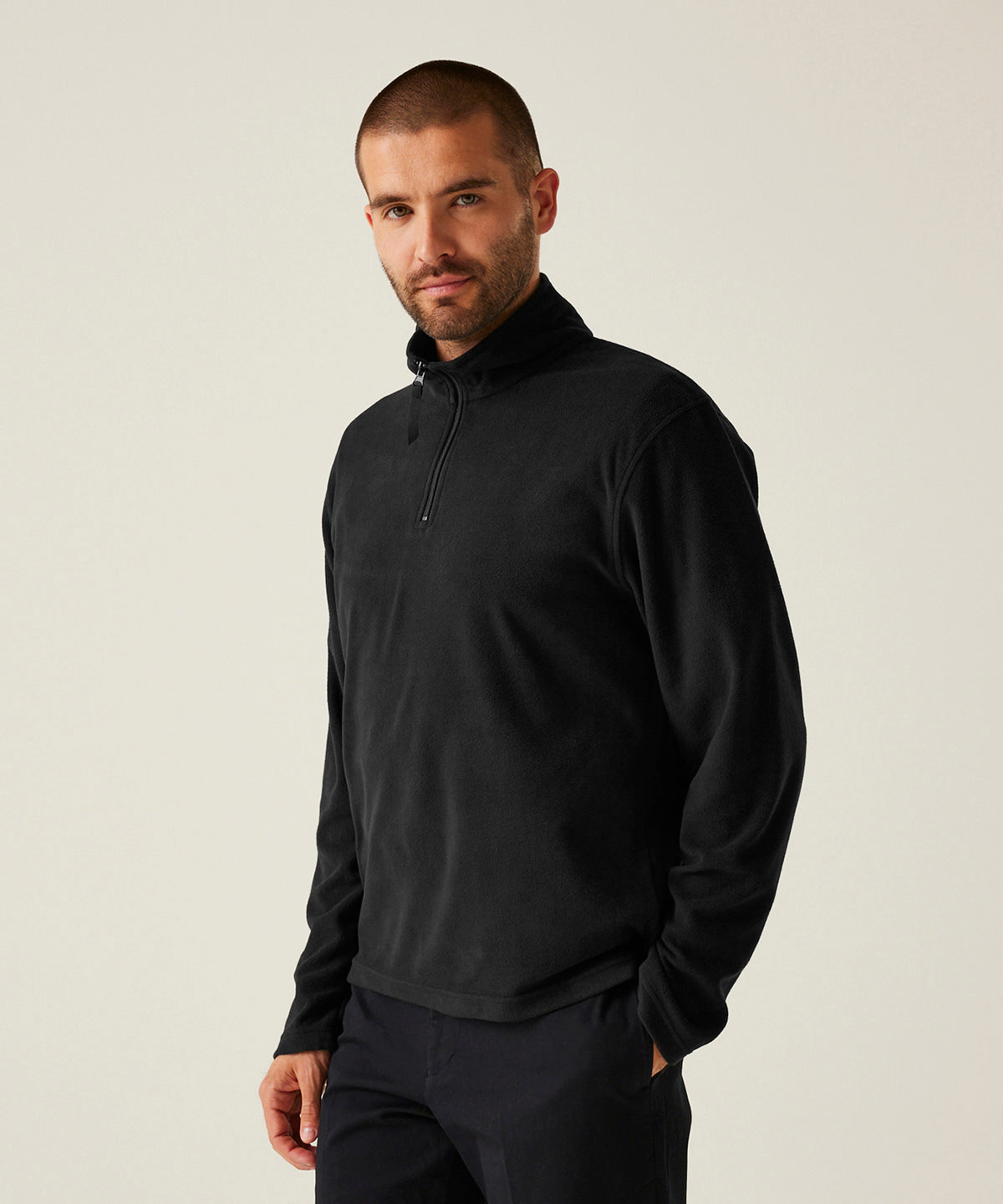 Zip-neck microfleece - 2XL - Bottle Green