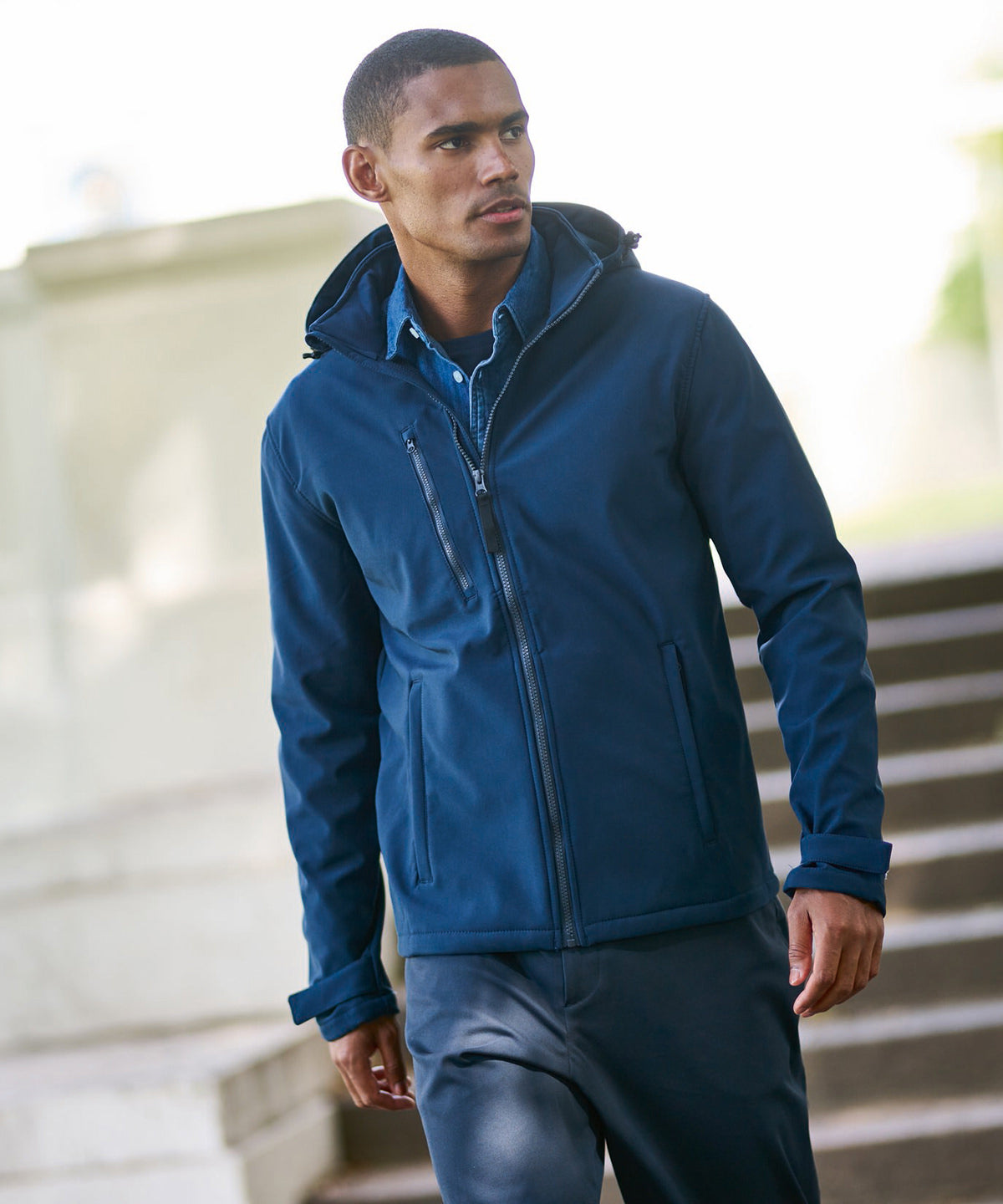 Venturer 3-layer hooded softshell jacket - XL - Black/Red