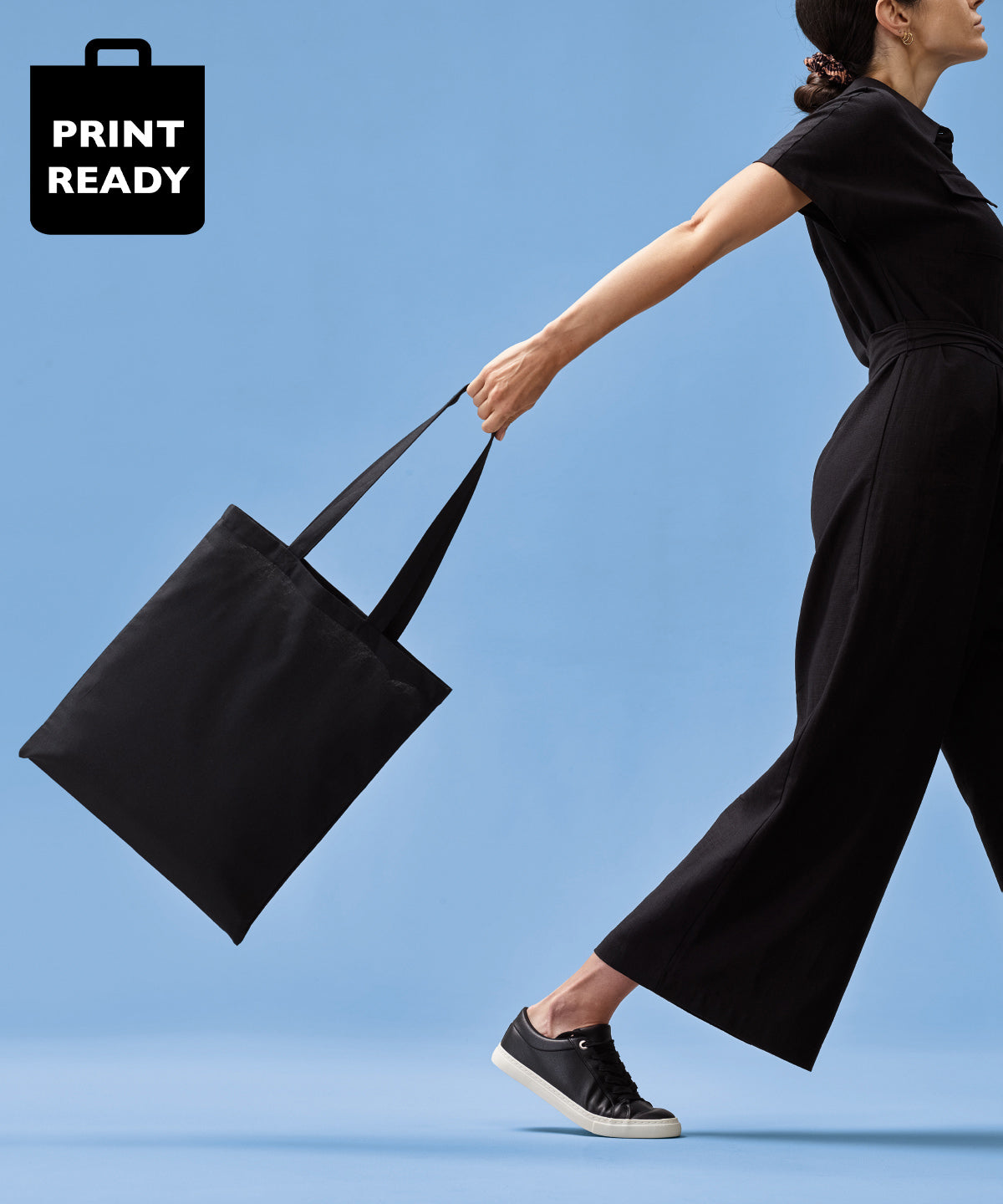 Cotton shopper long handle - One size - Reusable tote bag for shopping & daily use Natural