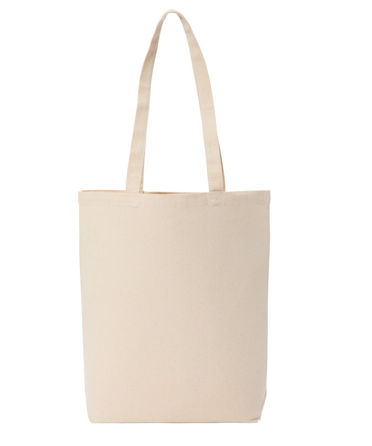 Recycled premium canvas ‘flat base’ shopper tote bag for everyday durable use