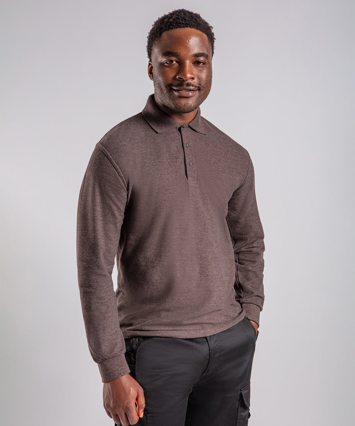Pro long sleeve polo performance shirt - durable breathable work and casual essential
