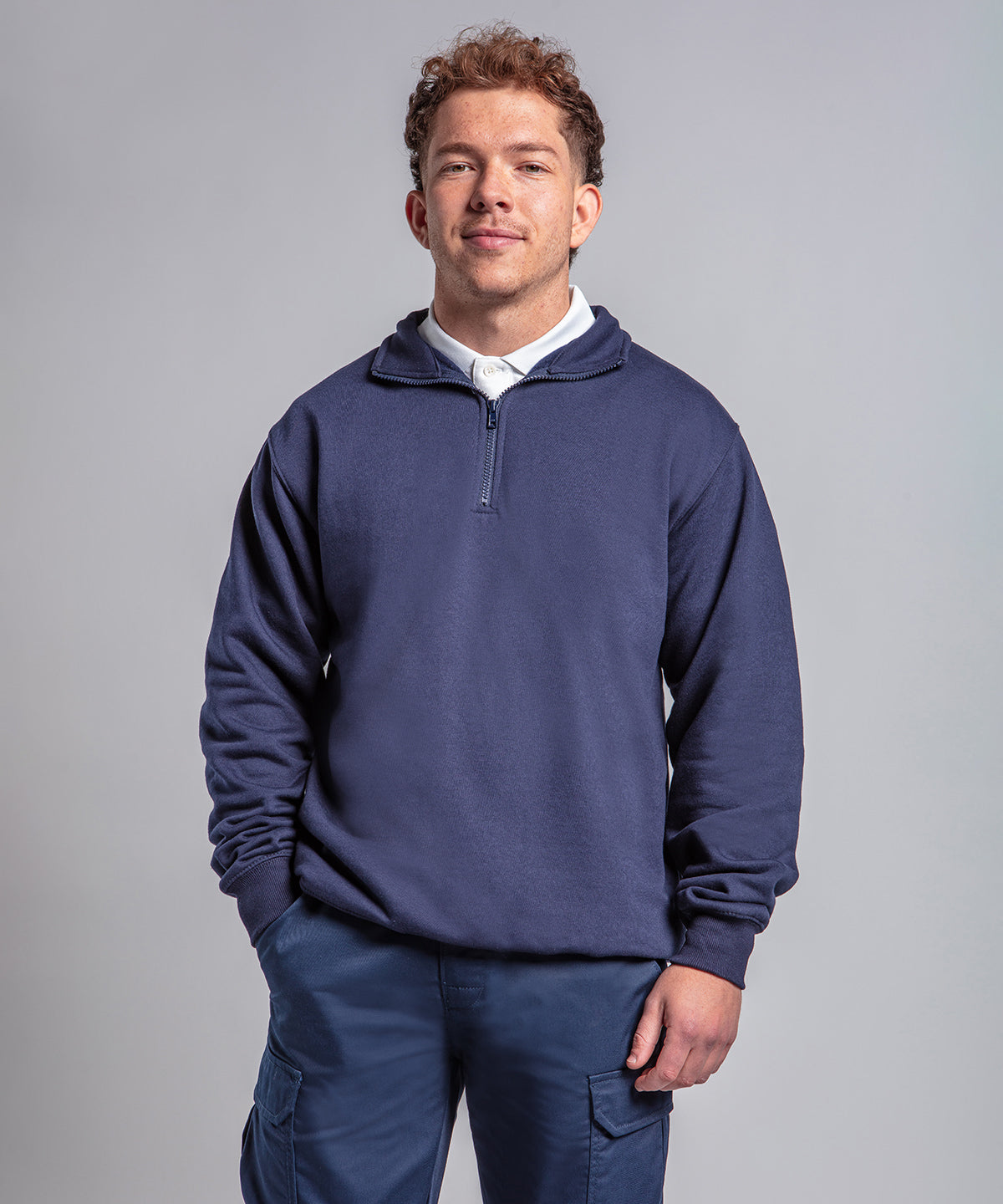 Pro ¼-neck zip sweatshirt - Durable breathable fleece pullover for work and training