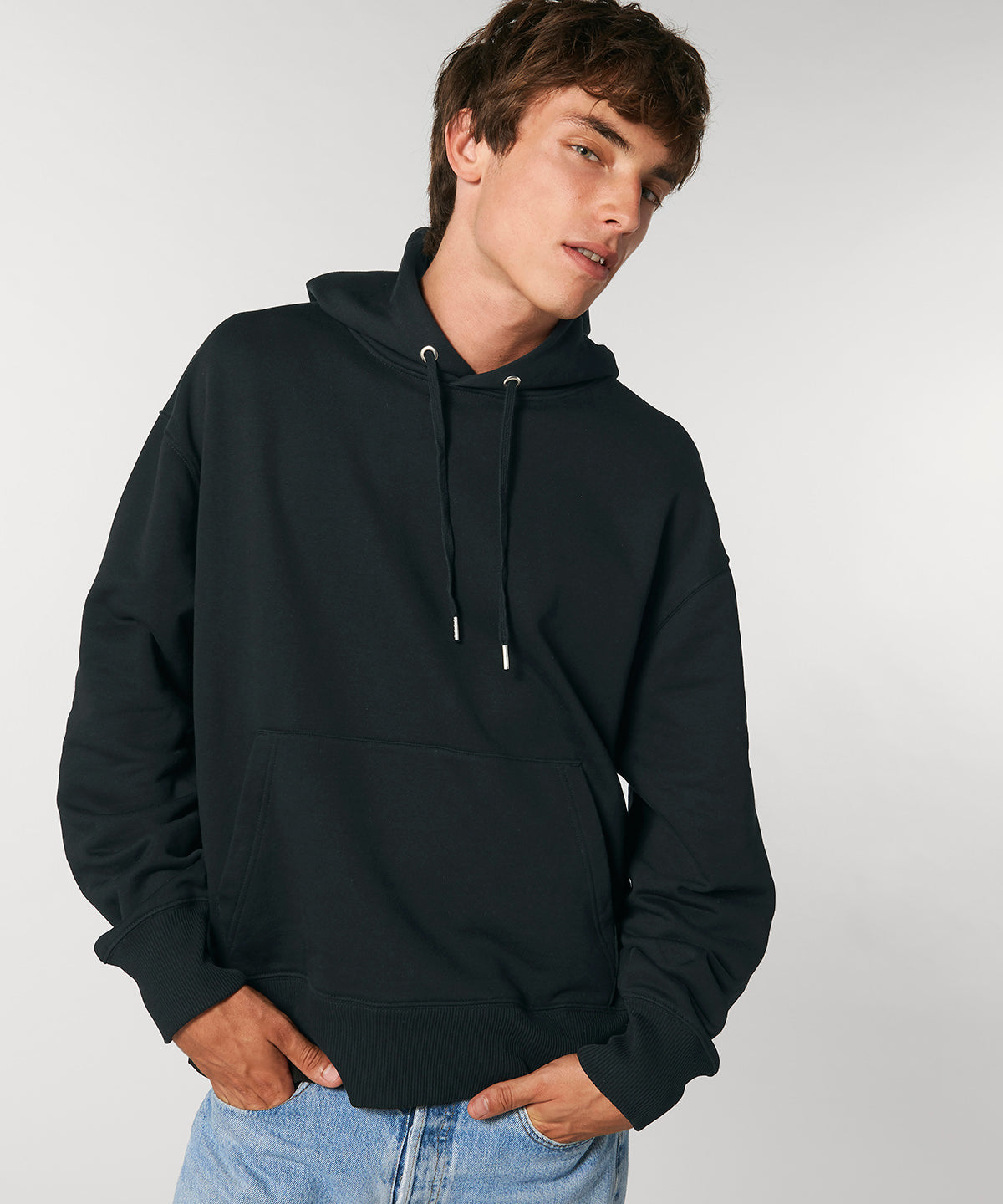 Slammer oversized brushed sweatshirt (STSU856) - XXS - Black