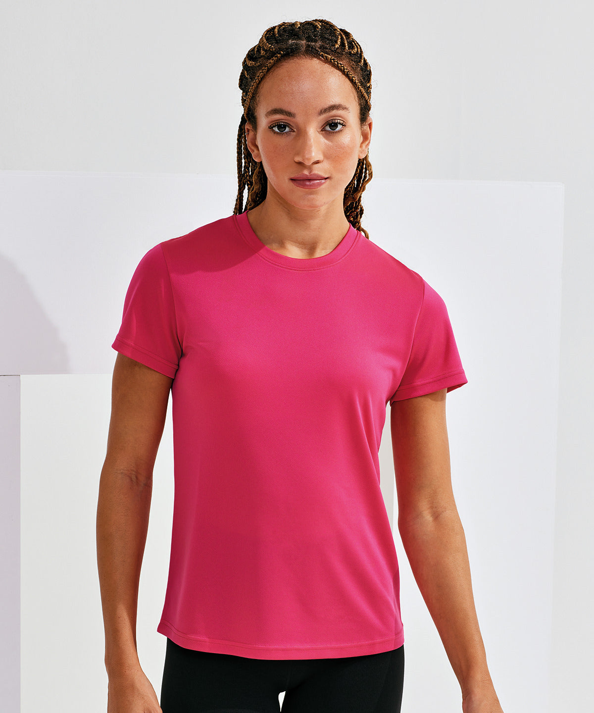 Women’s TriDri® Ion-Charge recycled textured tee - XS - Black