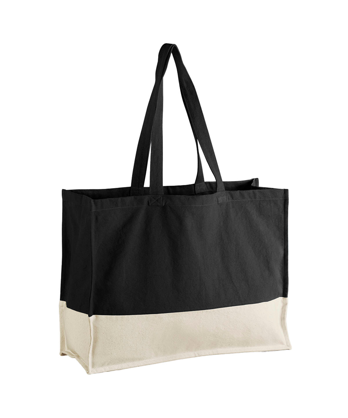 EarthAware® organic contrast shopper reusable organic cotton tote bag, eco-friendly