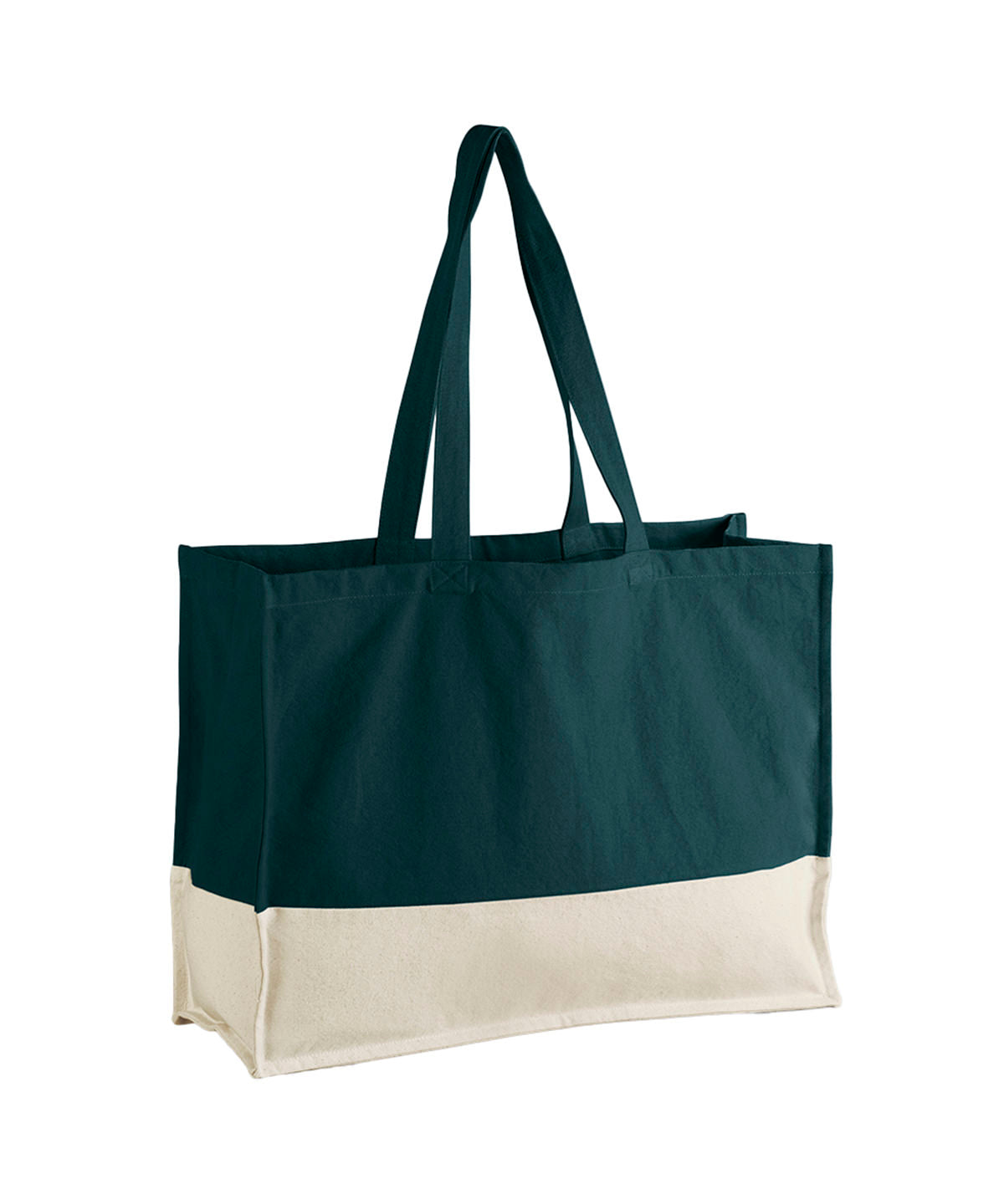 EarthAware® organic contrast shopper reusable organic cotton tote bag, eco-friendly