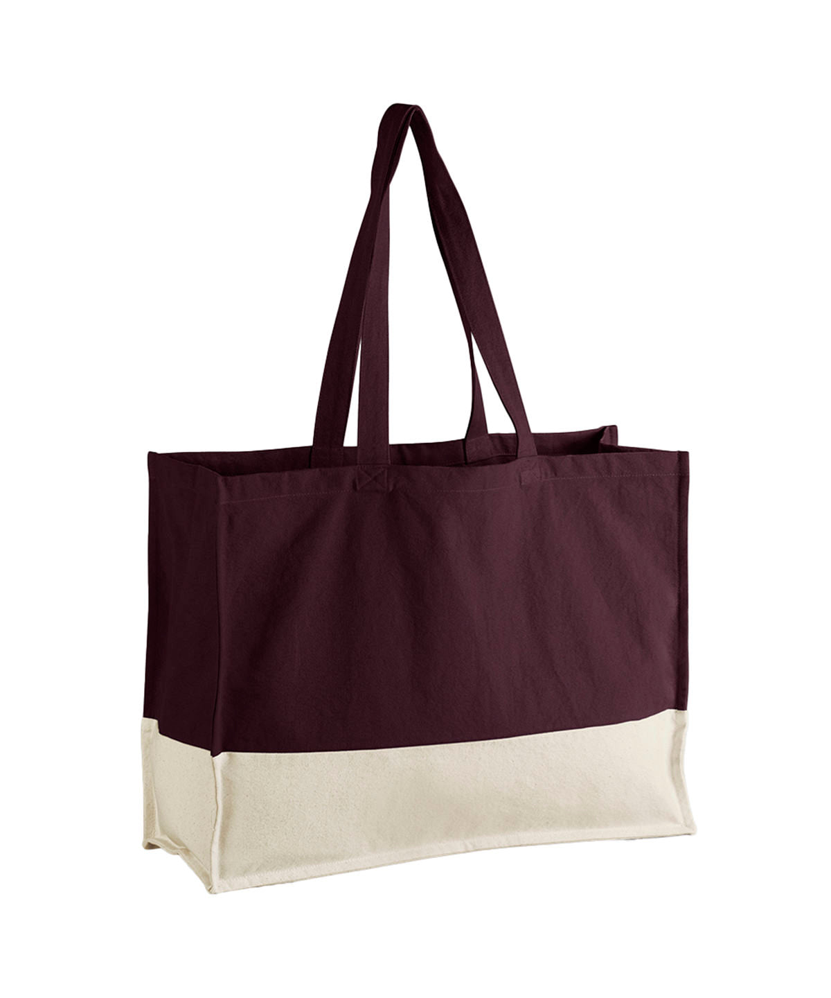 EarthAware® organic contrast shopper reusable organic cotton tote bag, eco-friendly